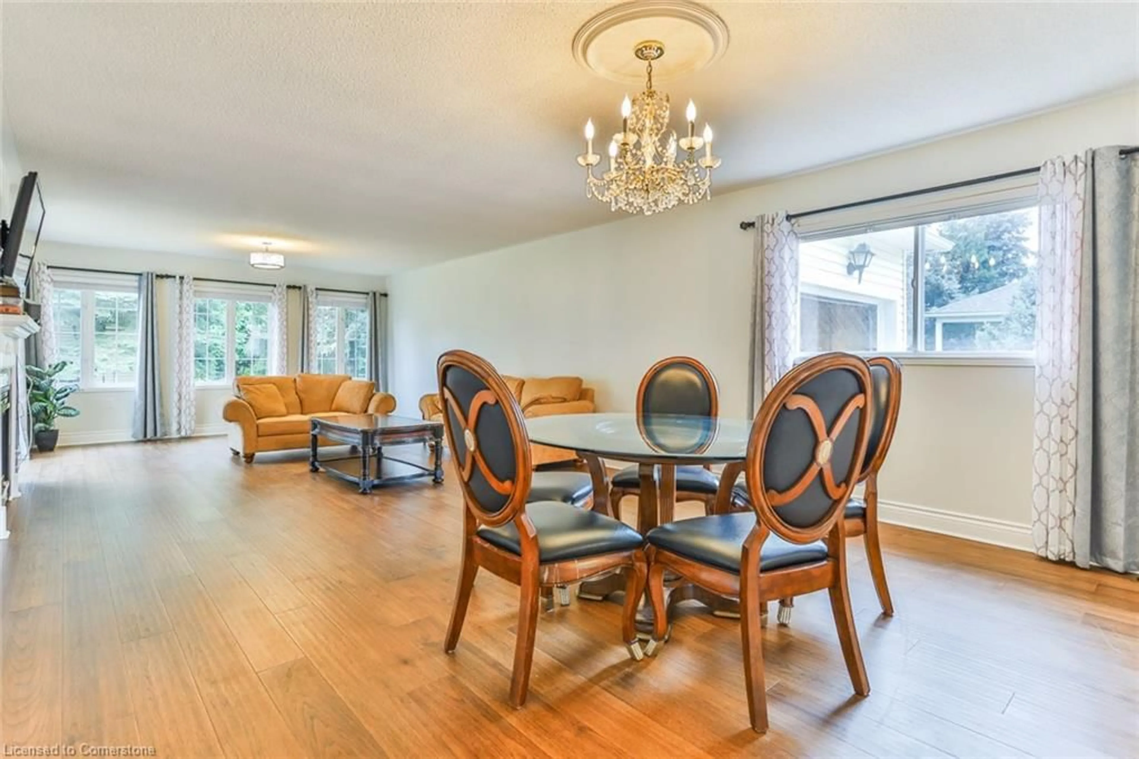 Dining room, wood floors, cottage for 214 Silverbirch Blvd, Mount Hope Ontario L0R 1W0