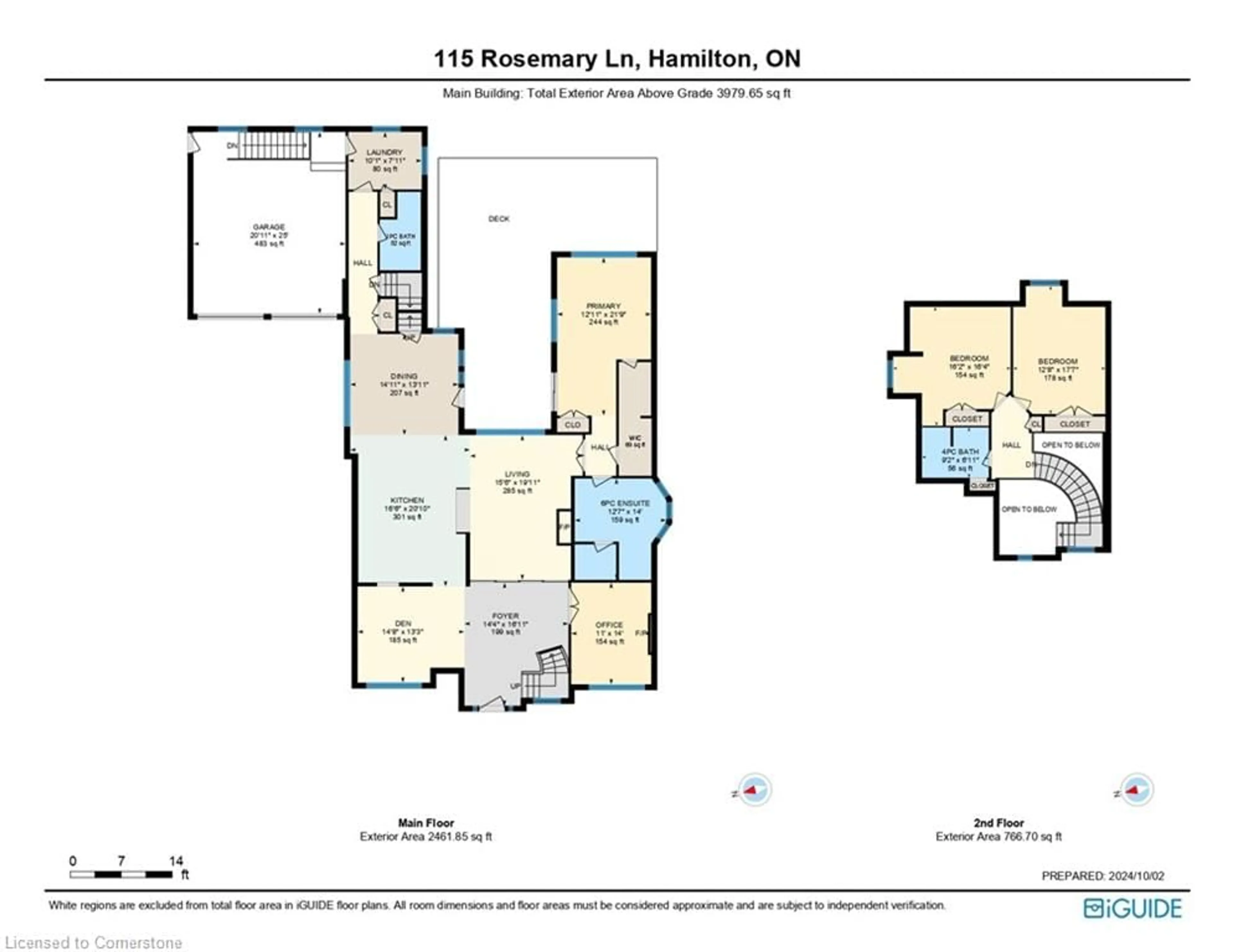 Floor plan for 115 Rosemary Lane, Ancaster Ontario L9G 2K4