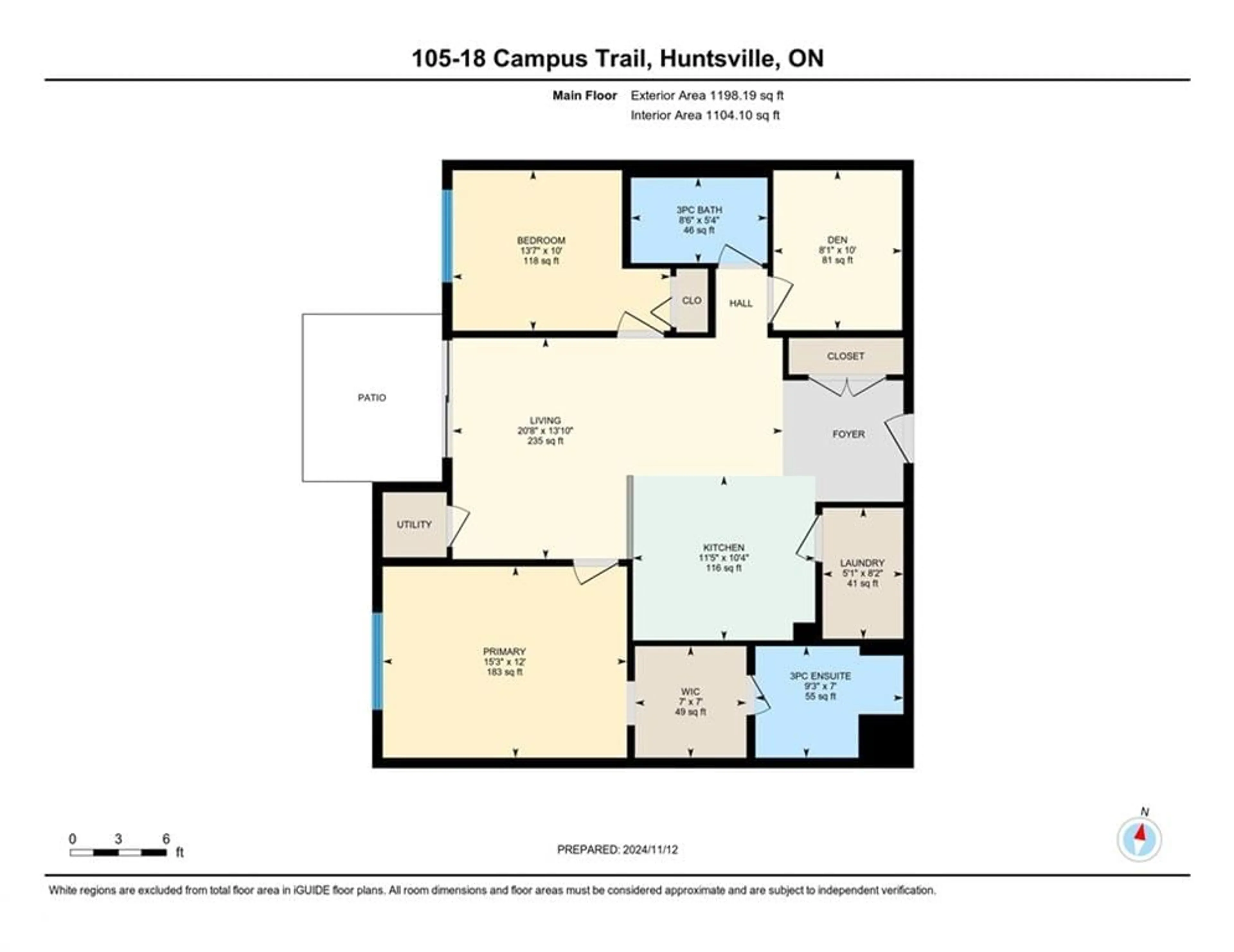 Floor plan for 18 Campus Trail #105, Huntsville Ontario P1H 0K2