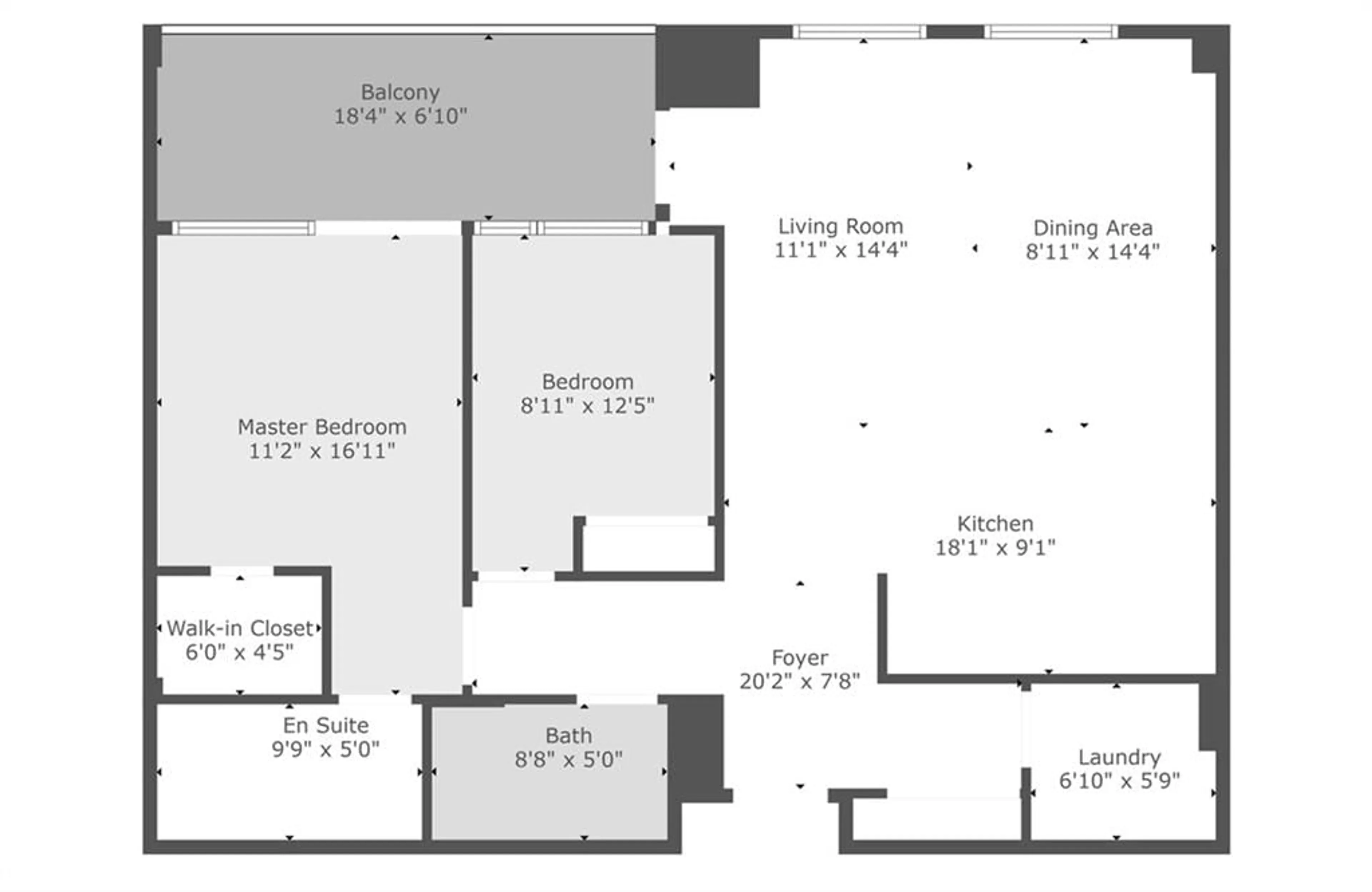 Floor plan for 185 Dunlop St #715, Barrie Ontario L4M 1B2