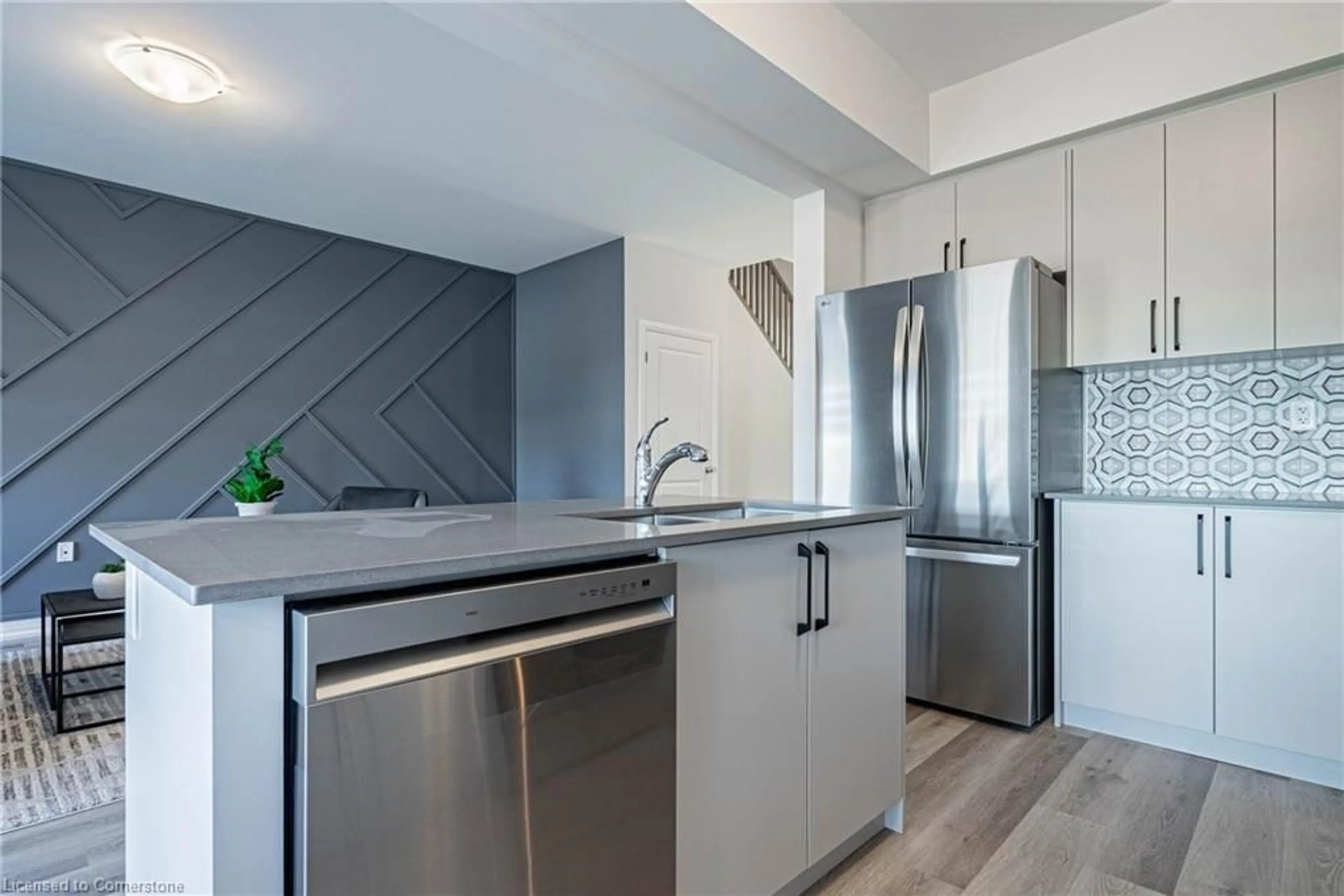 Open concept kitchen for 155 Equestrian Way #44, Cambridge Ontario N3E 0E8