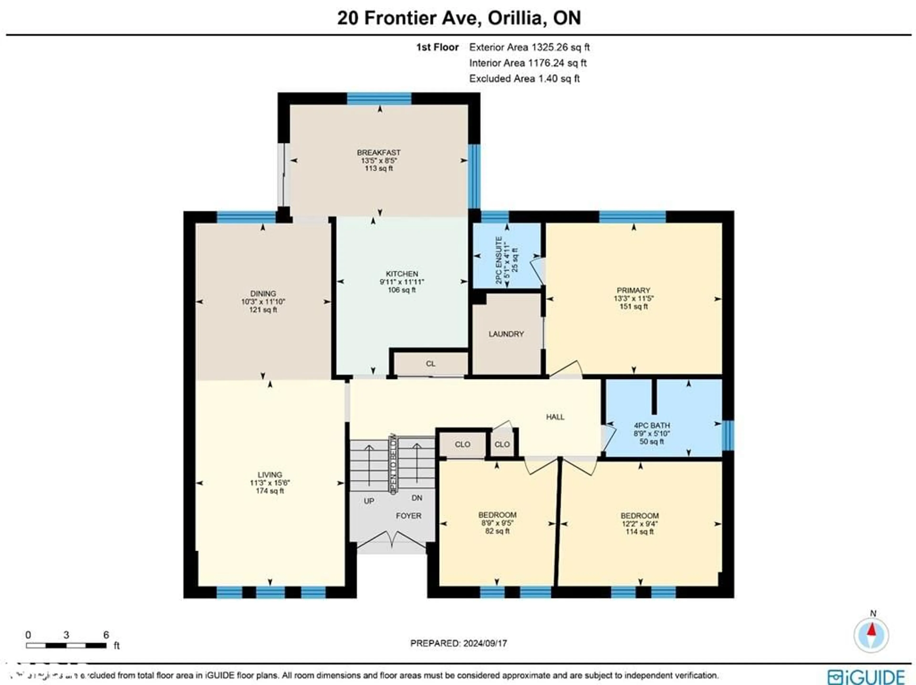 Floor plan for 20 Frontier Ave, Orillia Ontario L3V 7S8