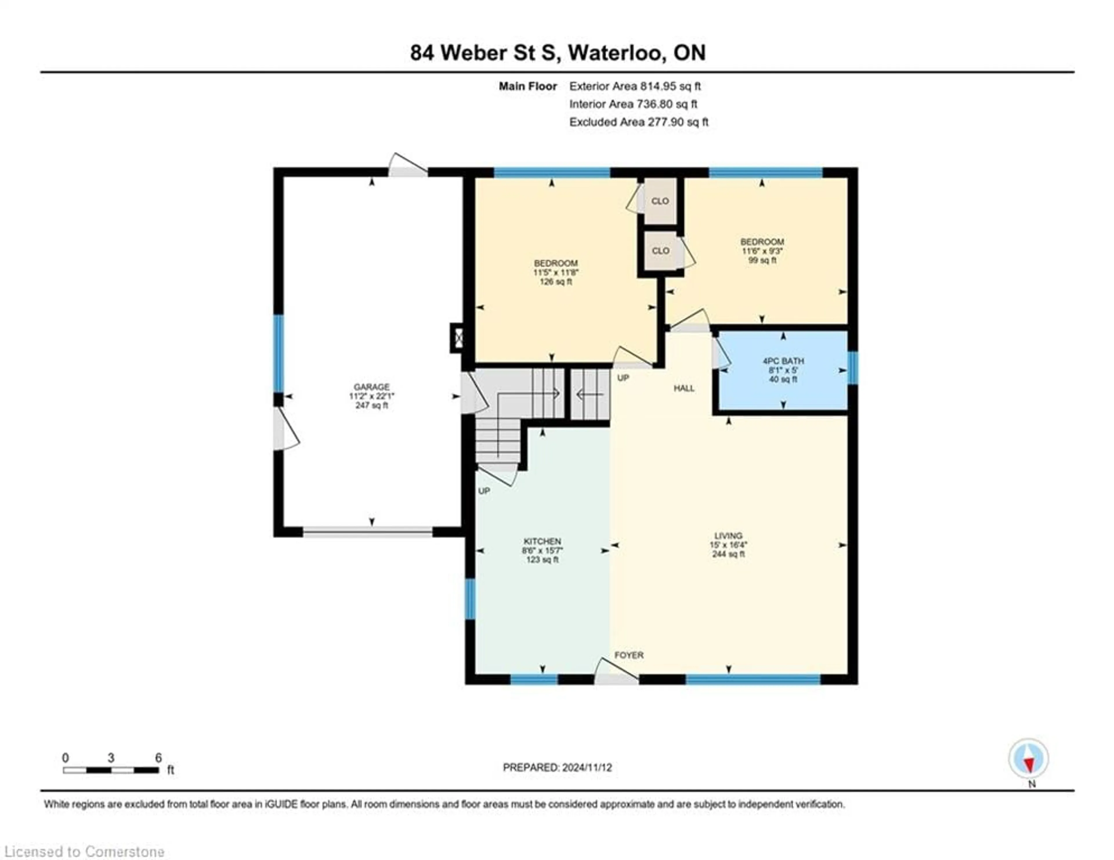 Floor plan for 84 Weber St, Waterloo Ontario N2J 1Z9