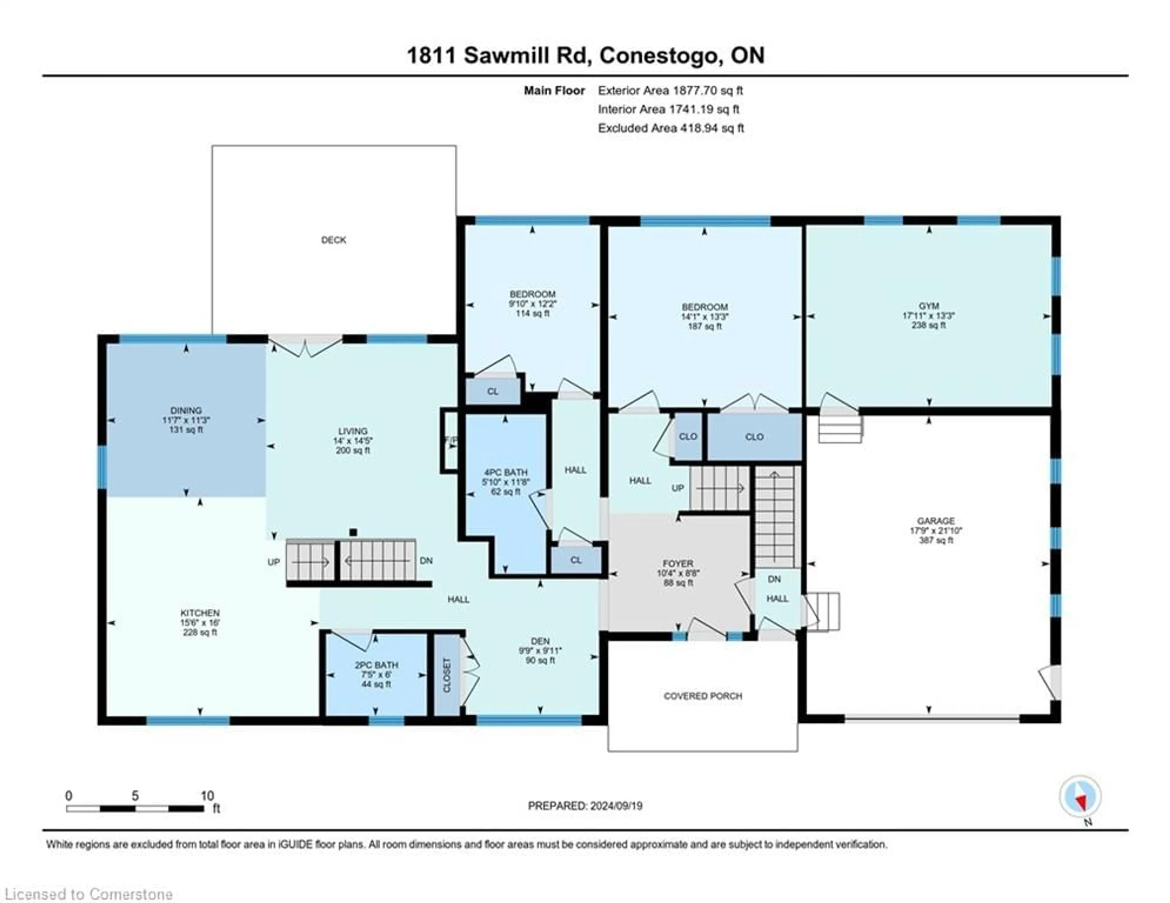 Floor plan for 1811 Sawmill Rd, Conestogo Ontario N0B 1N0