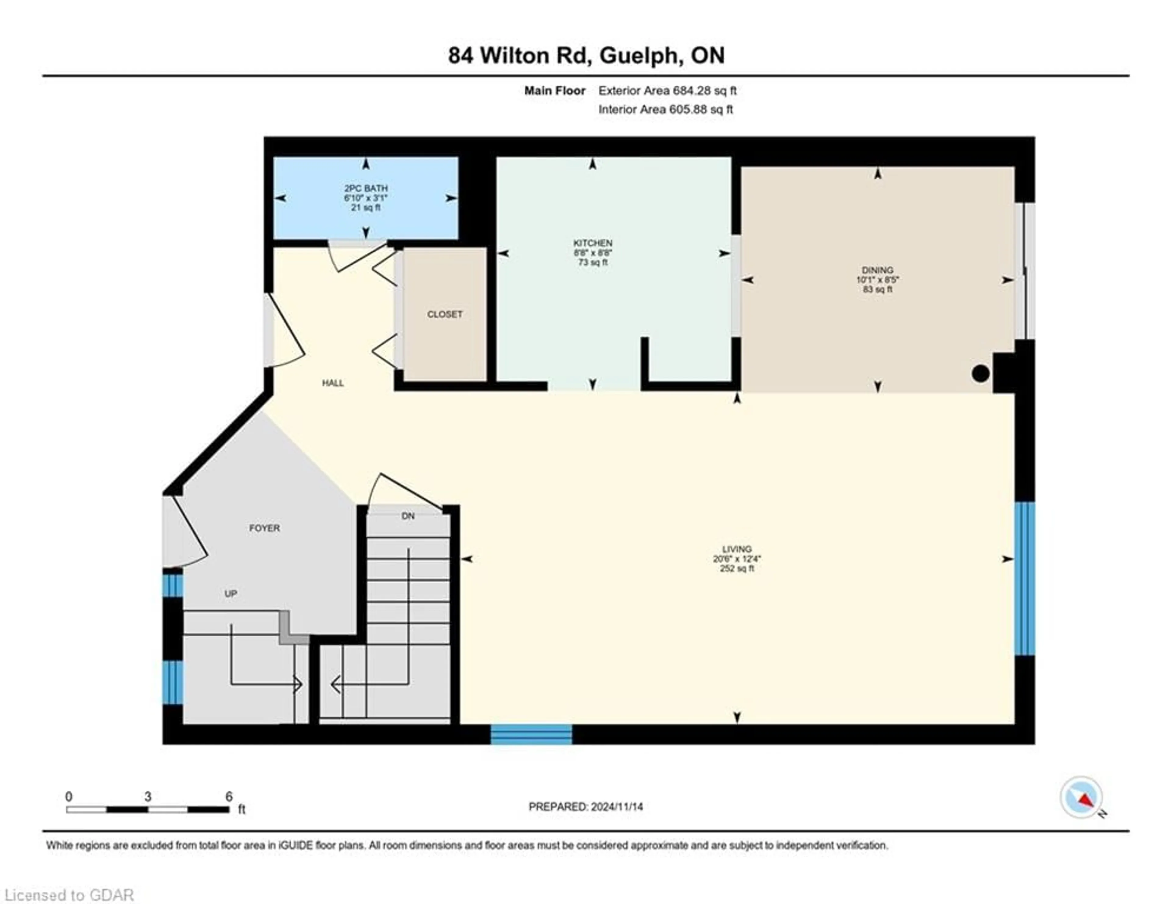 Floor plan for 84 Wilton Rd, Guelph Ontario N1E 7L7