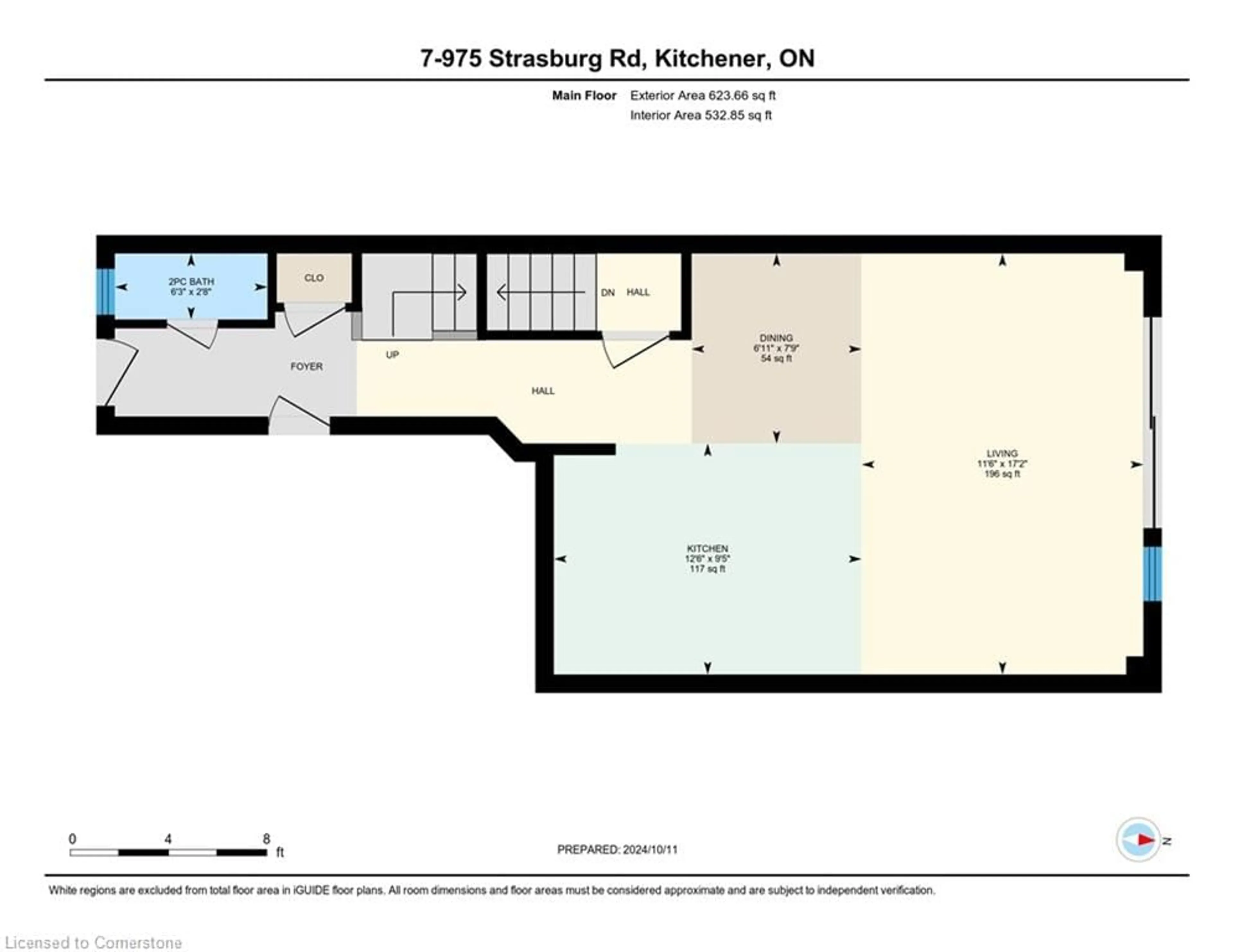 Floor plan for 975 Strasburg Rd #7, Kitchener Ontario N2E 0A8