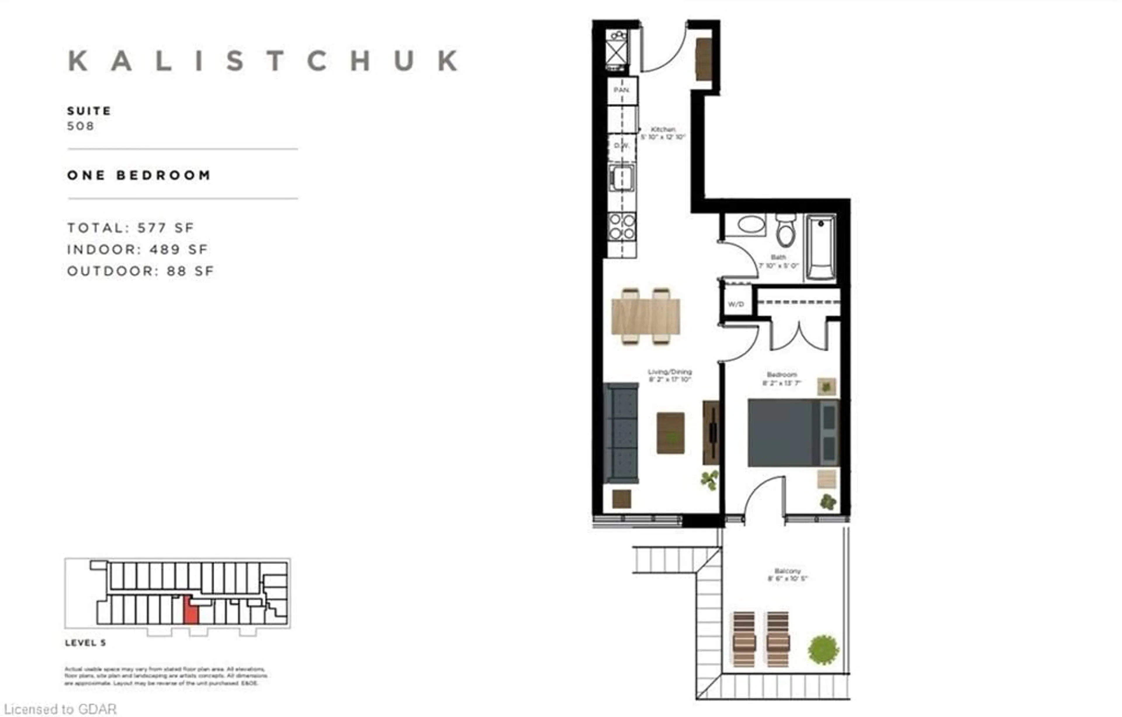 Floor plan for 120 Huron St #508, Guelph Ontario N1E 0T8