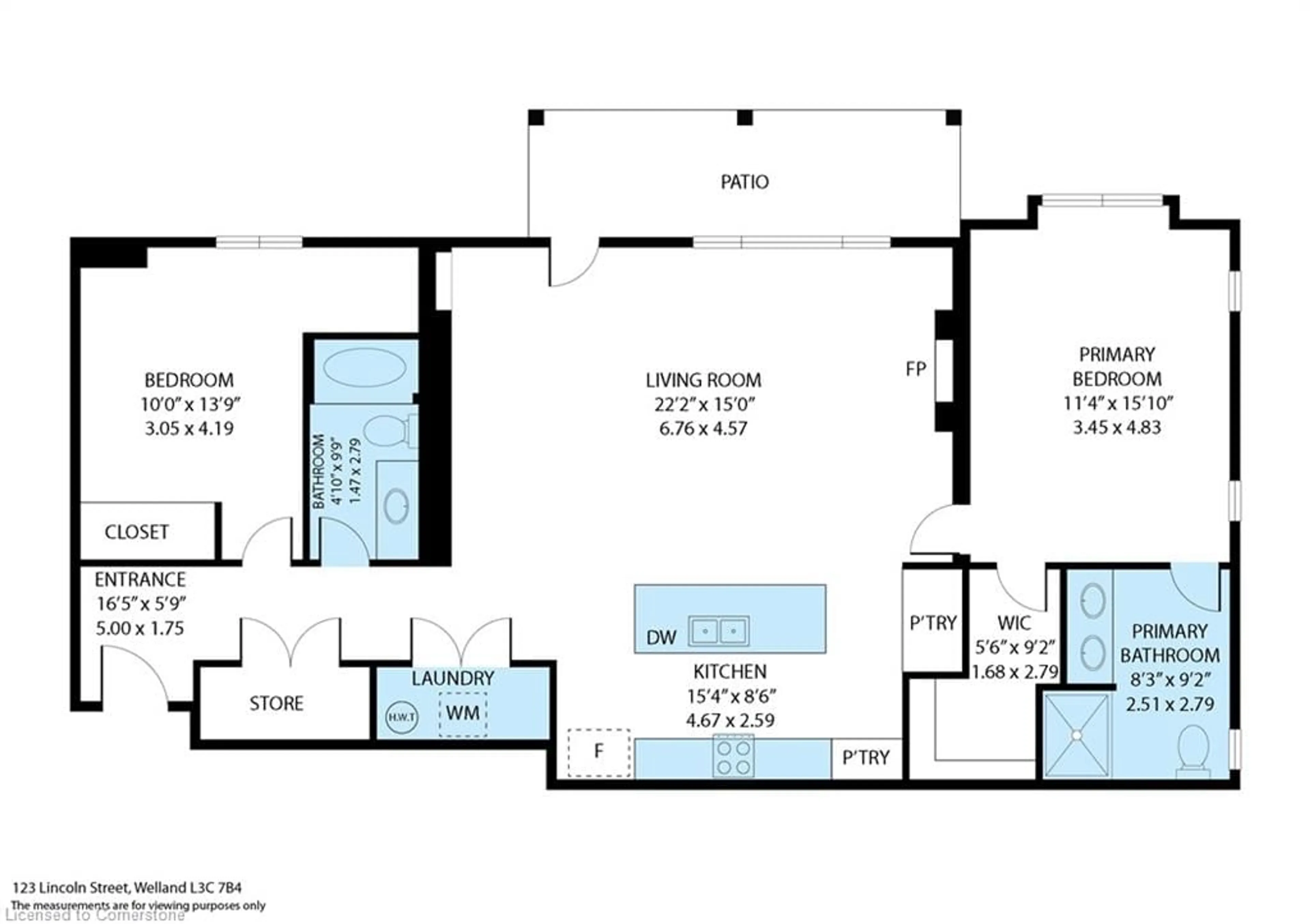 Floor plan for 123 Lincoln Rd #106, Welland Ontario L3C 5J7