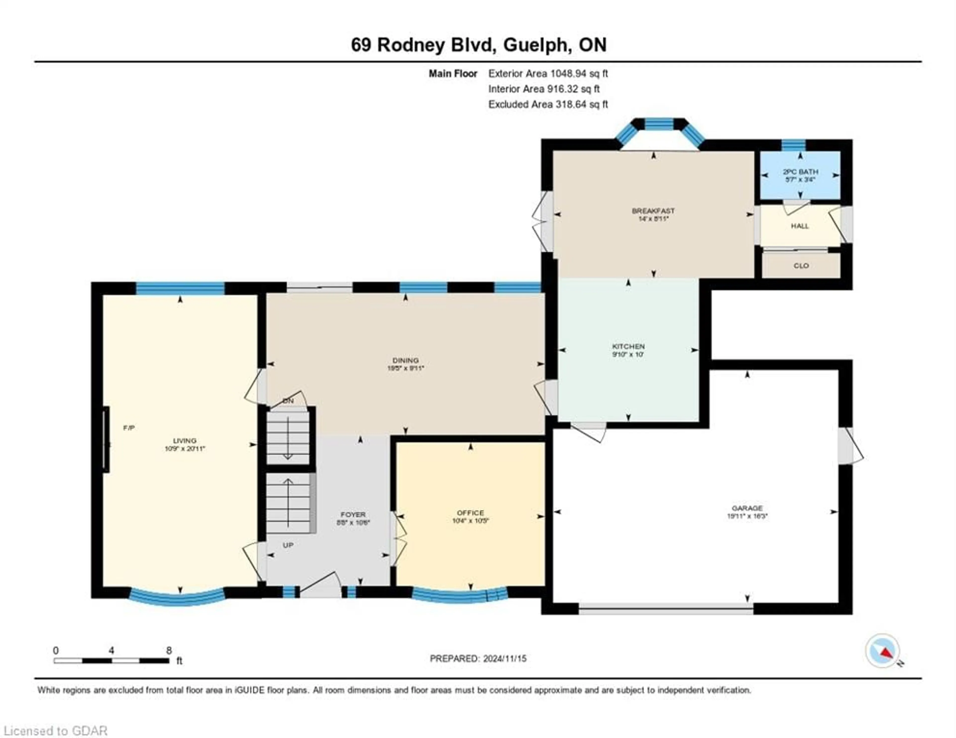 Floor plan for 69 Rodney Blvd, Guelph Ontario N1G 2H4