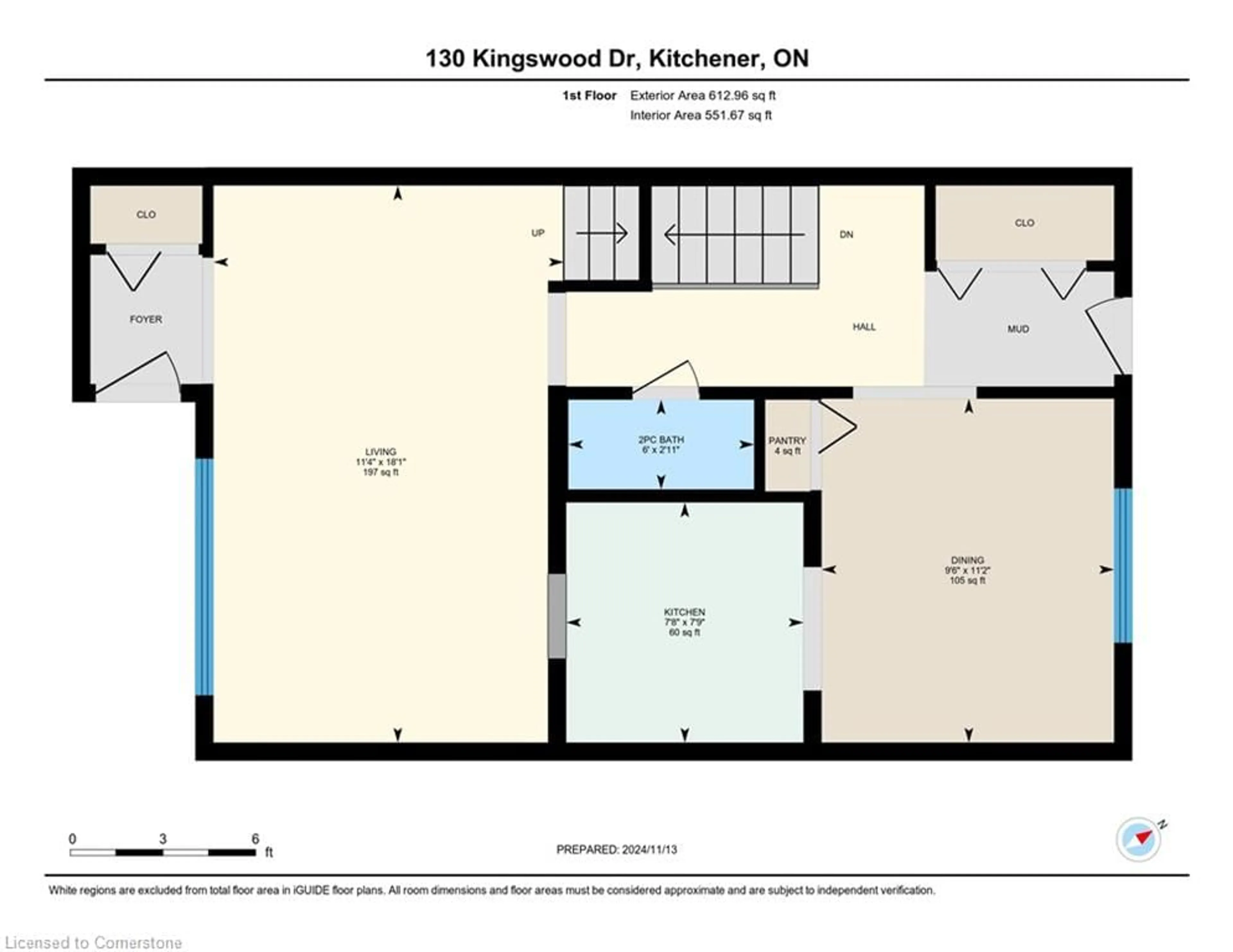 Floor plan for 130 Kingswood Dr #33, Kitchener Ontario N2E 1S9