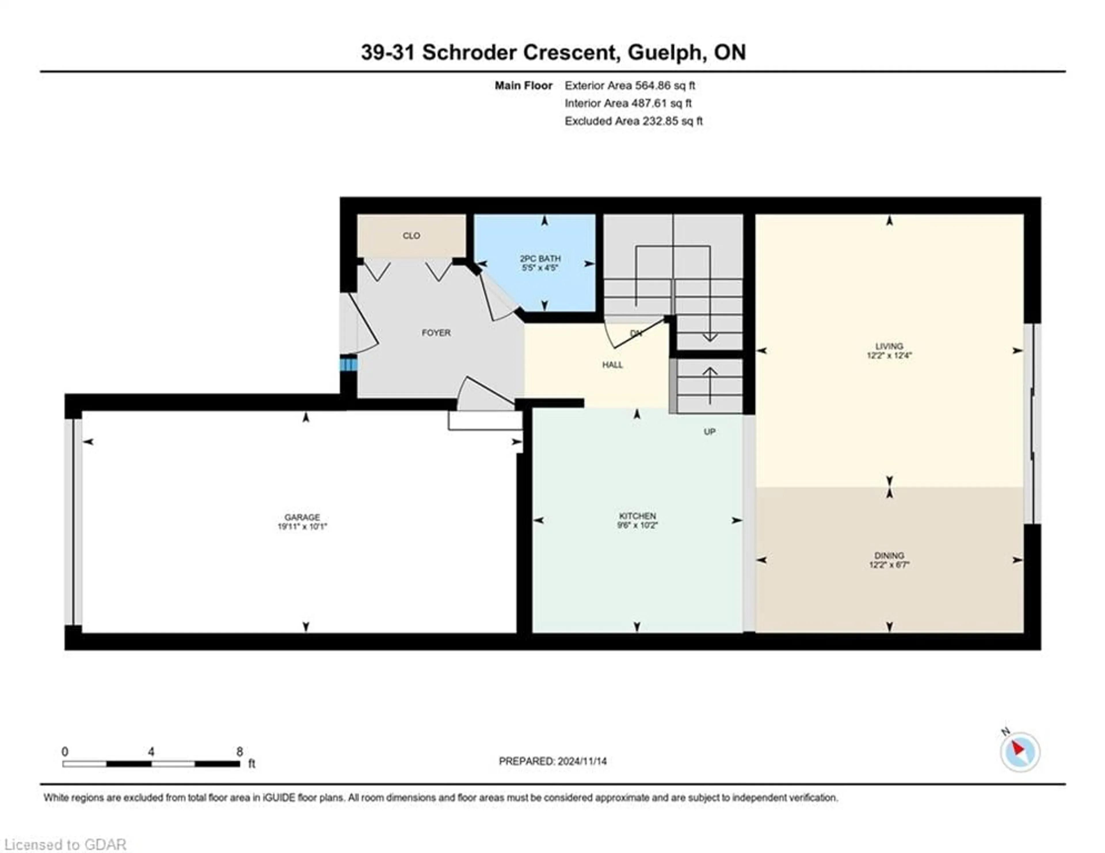 Floor plan for 31 Schroder Cres #39, Guelph Ontario N1E 7M6