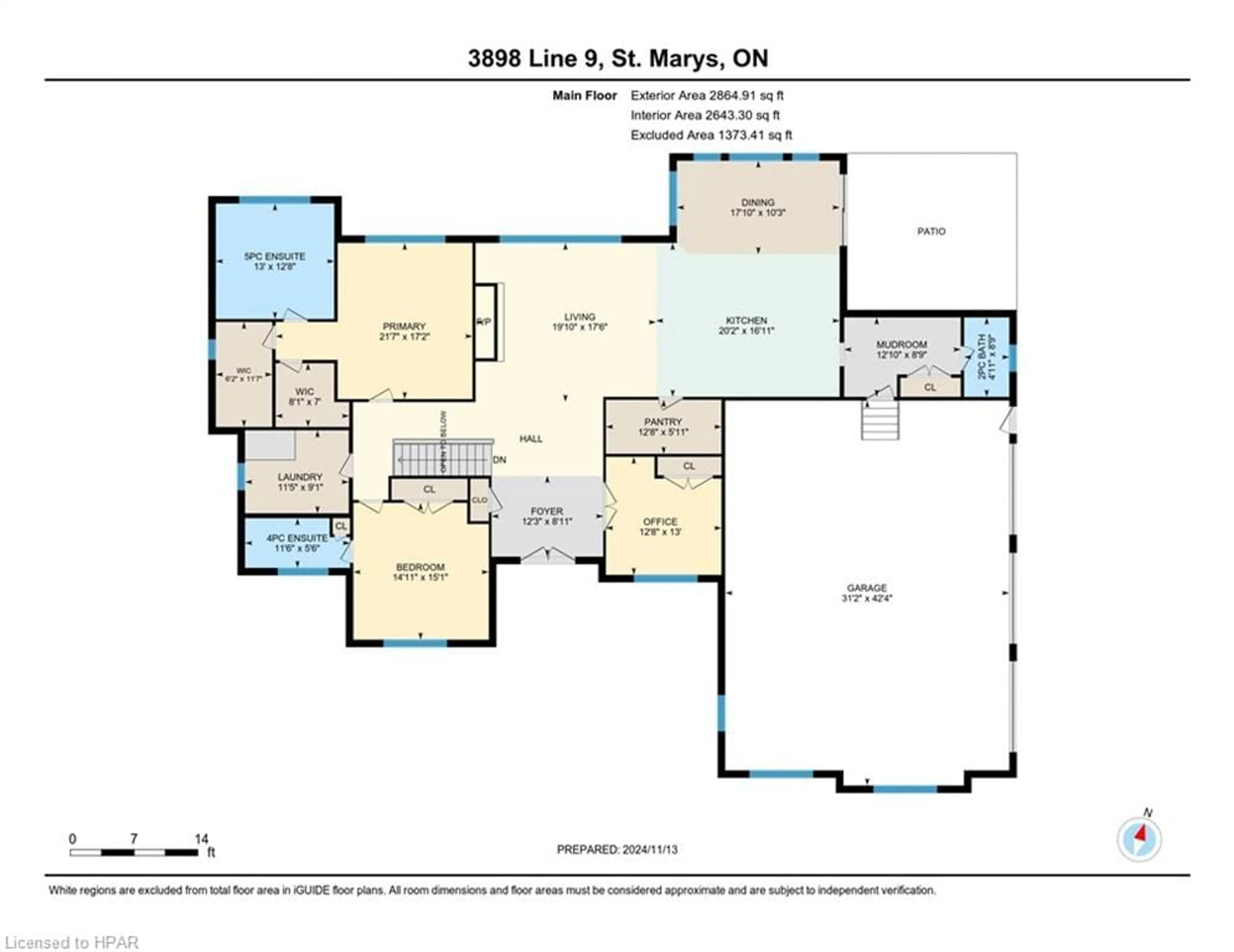 Floor plan for 3898 Line 9, R.R. #2, St. Marys Ontario N4X 1C5