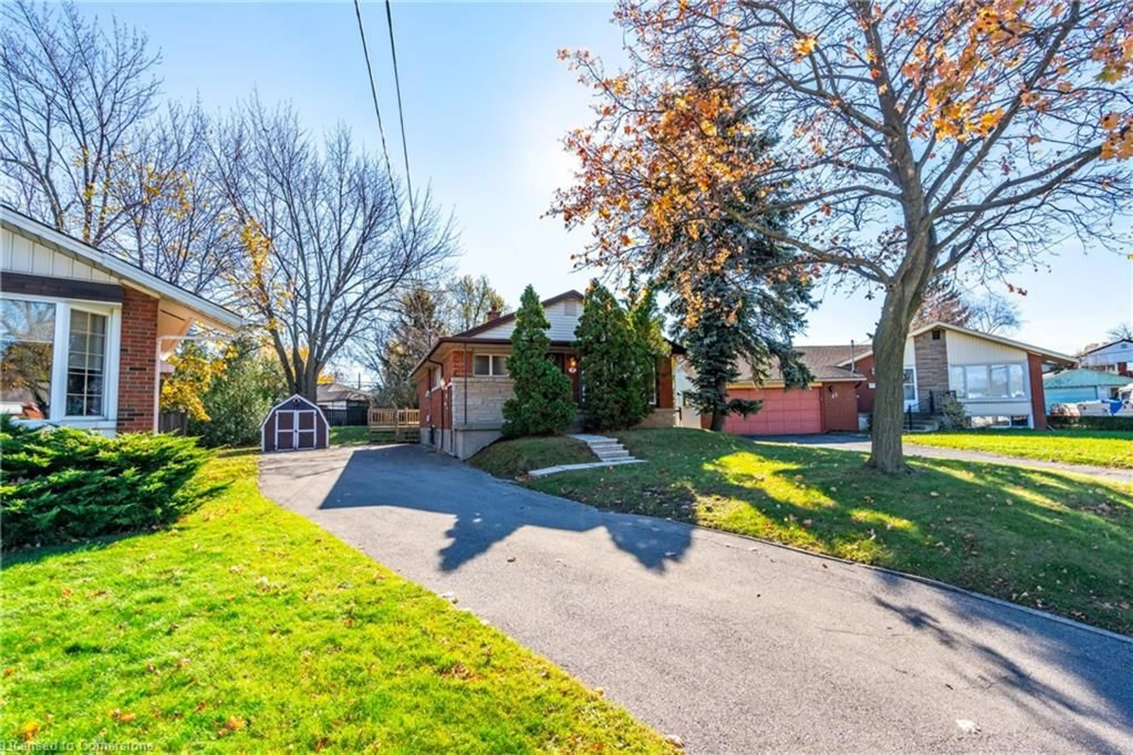 A pic from exterior of the house or condo, the fenced backyard for 9 Thomson Crt, Hamilton Ontario L8V 3C1