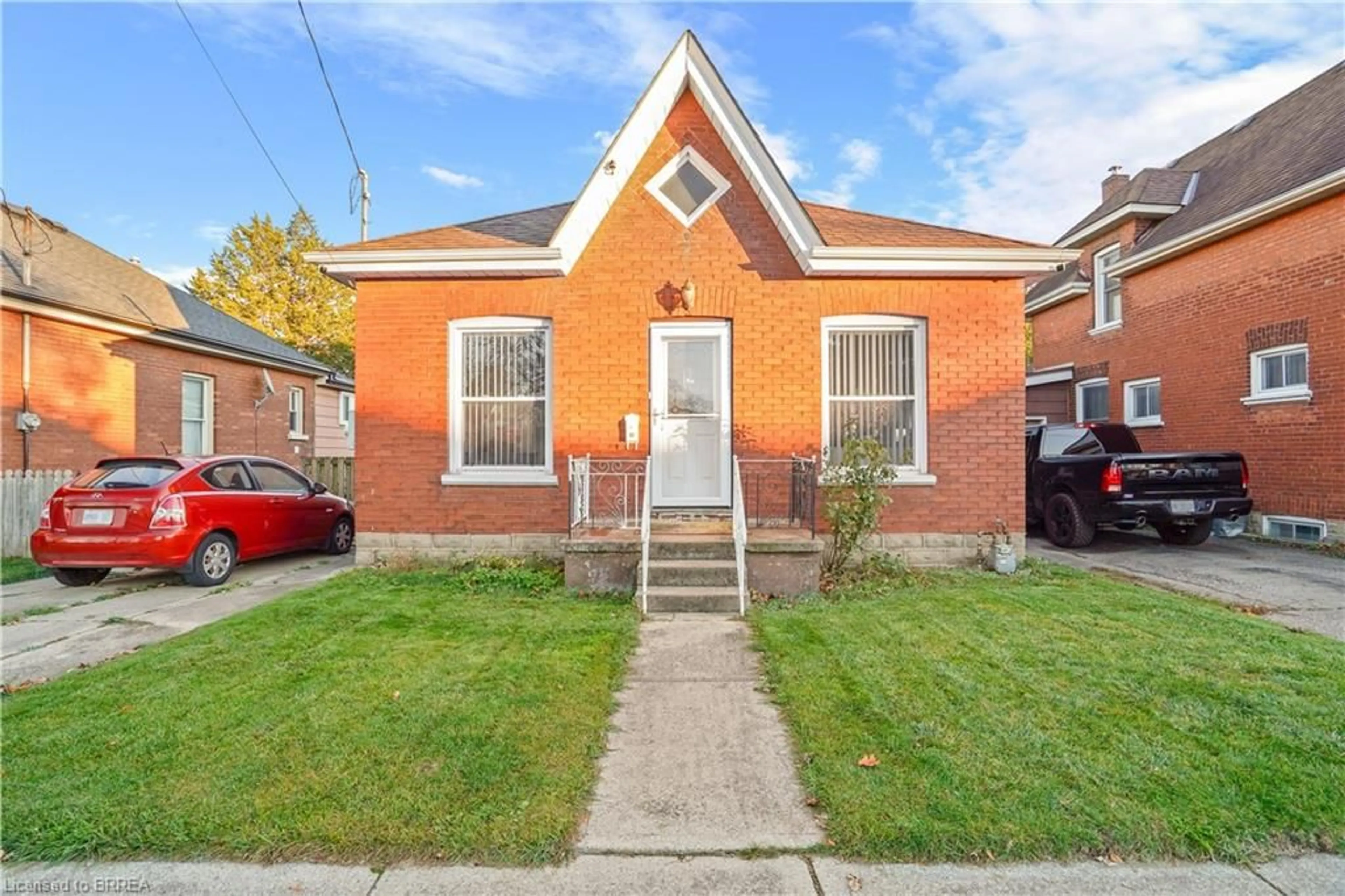 Frontside or backside of a home, the street view for 46 Bishop St, Brantford Ontario N3S 1M2