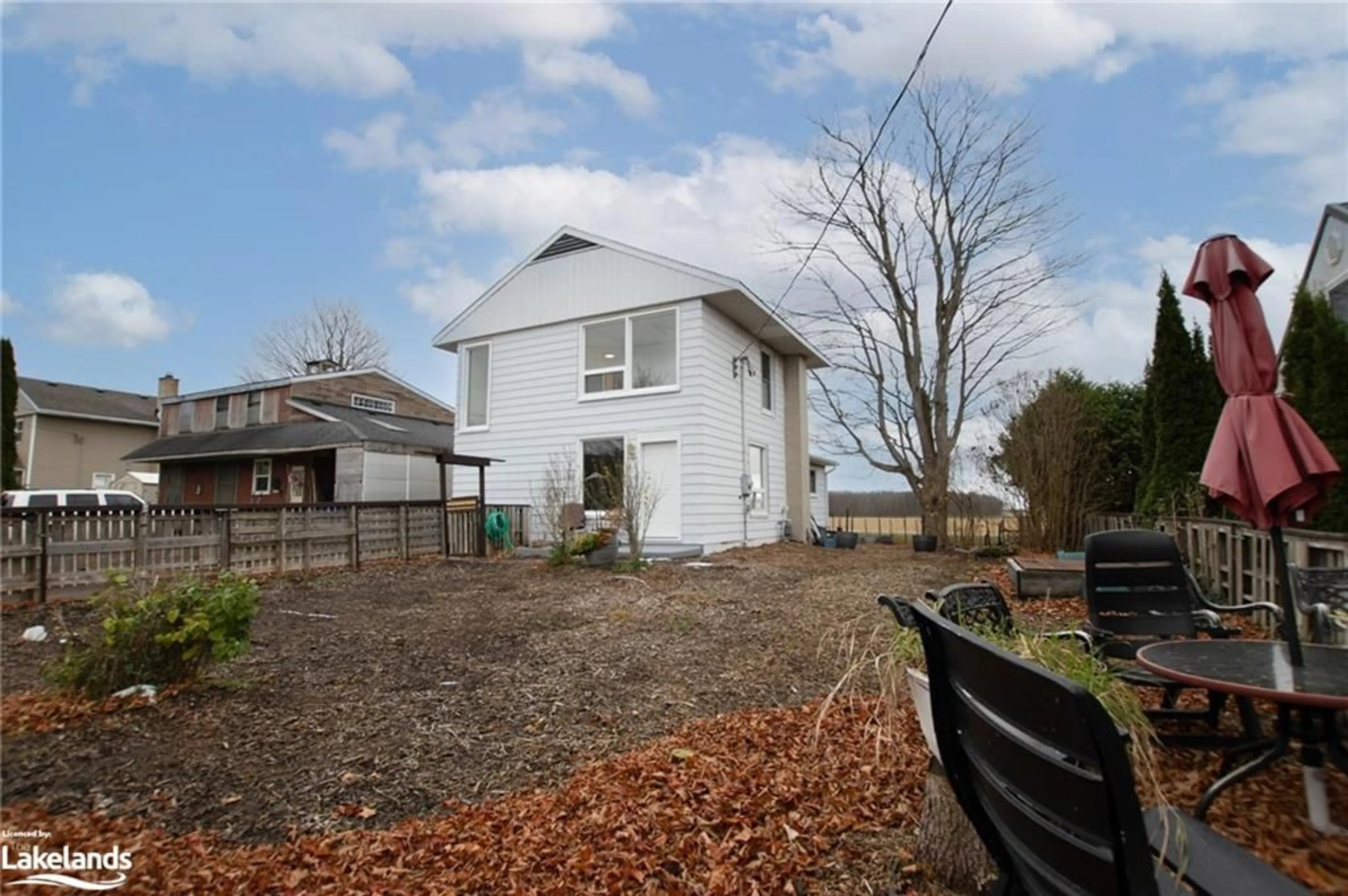 Frontside or backside of a home, the fenced backyard for 10 Quebec Rd, Vanastra Ontario N0M 1L0