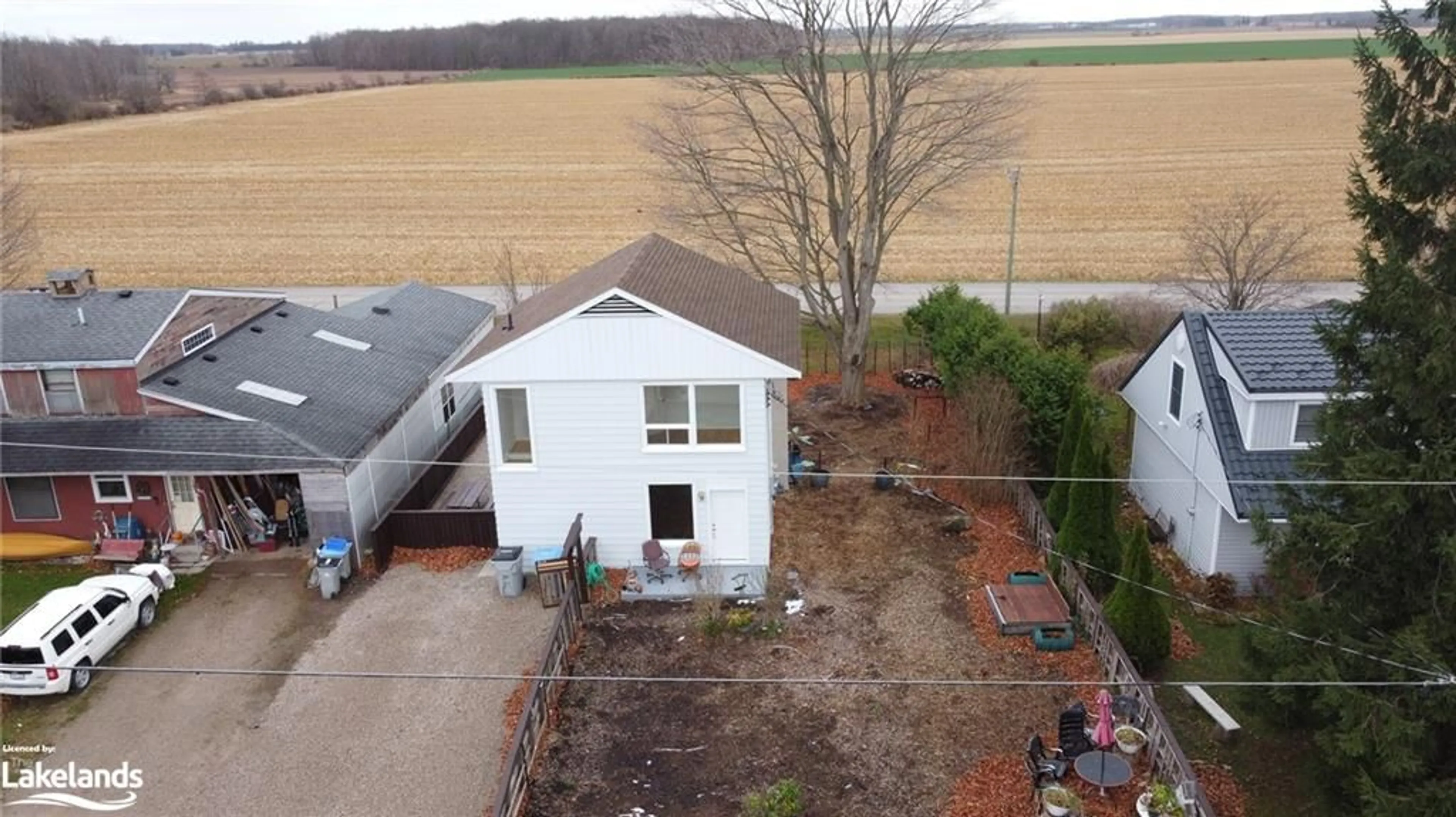 Frontside or backside of a home, the fenced backyard for 10 Quebec Rd, Vanastra Ontario N0M 1L0