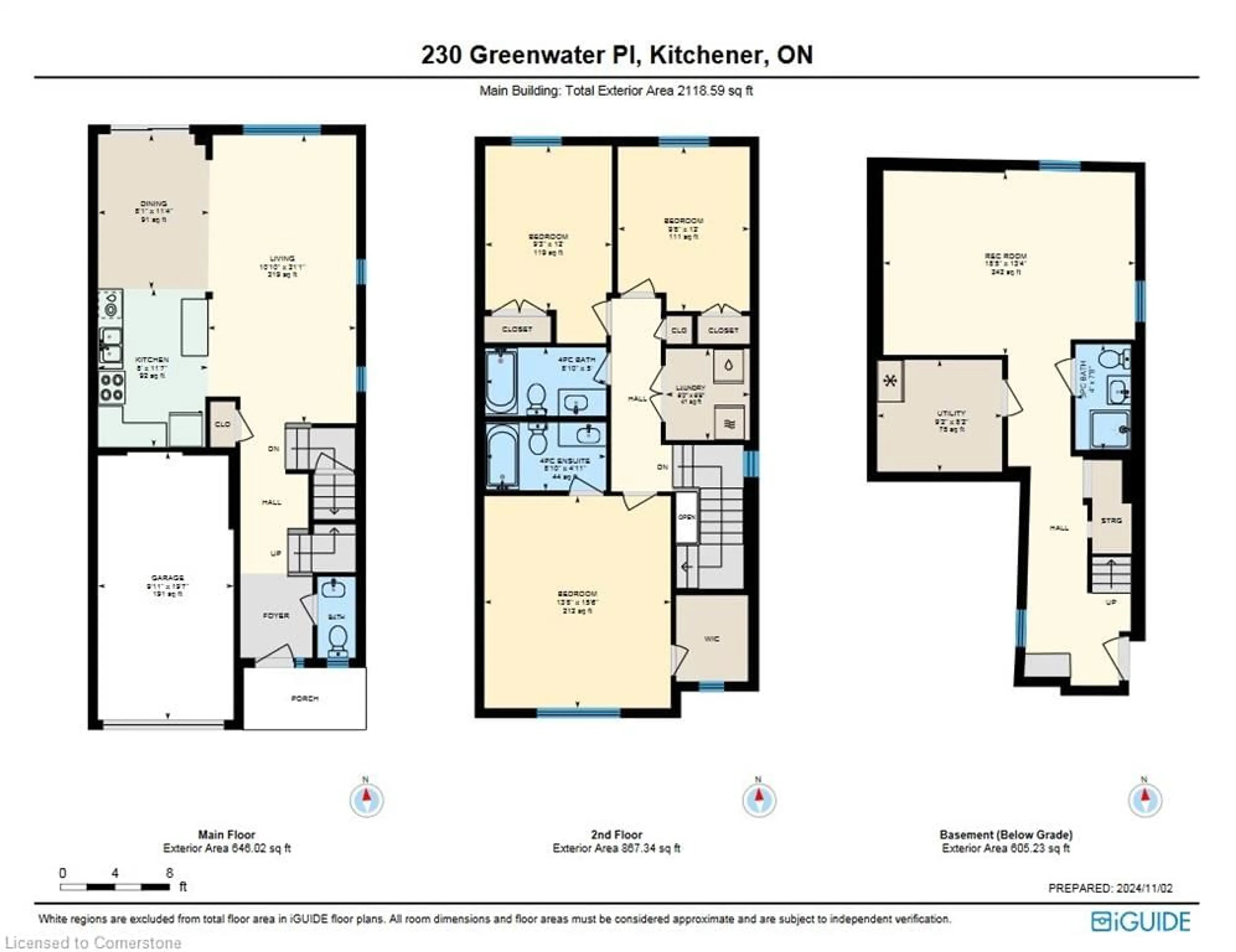 Floor plan for 230 Greenwater Pl, Kitchener Ontario N2R 0G9