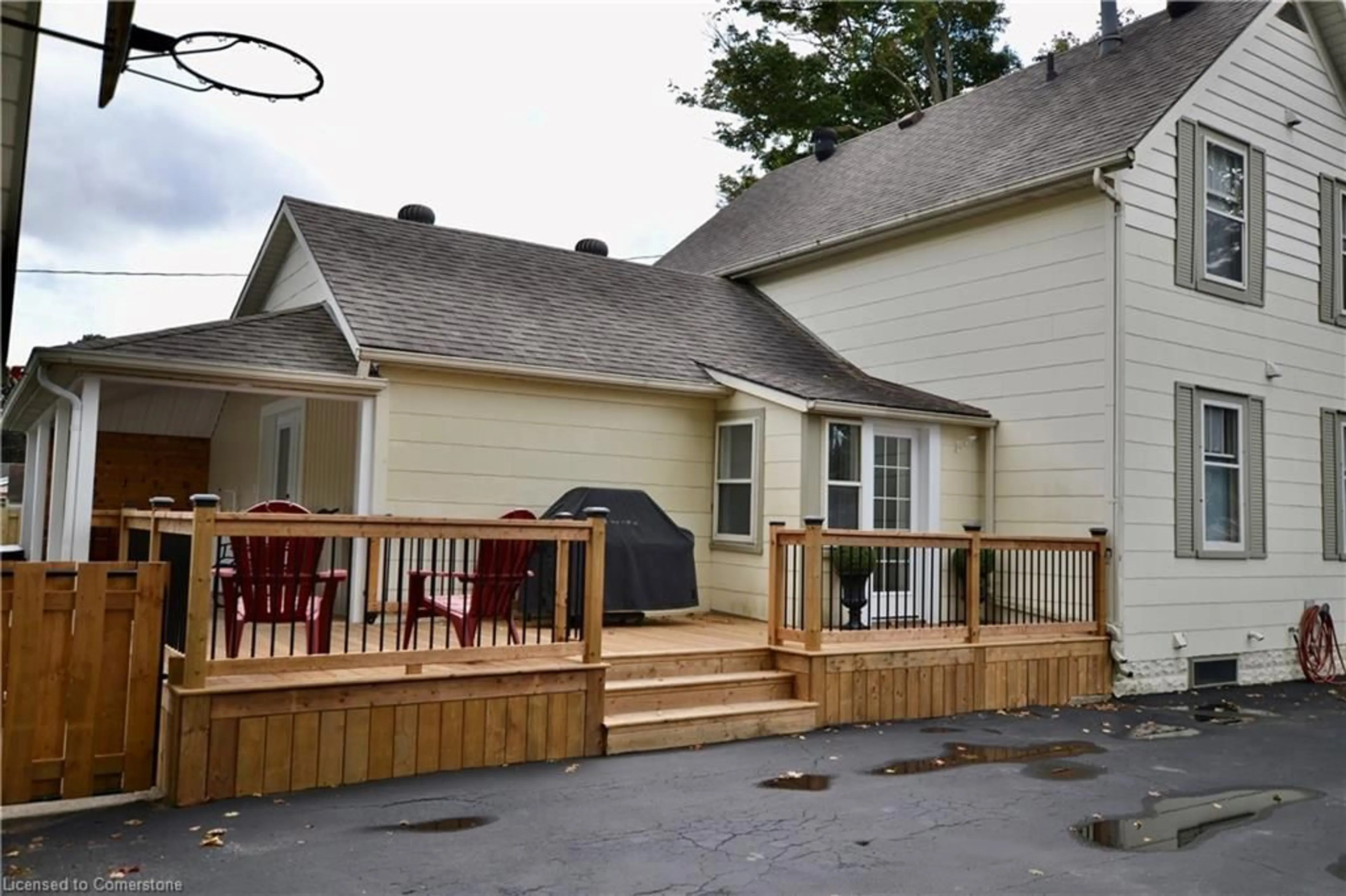 Patio, the fenced backyard for 294 Broadway St, Tillsonburg Ontario N4G 3R7