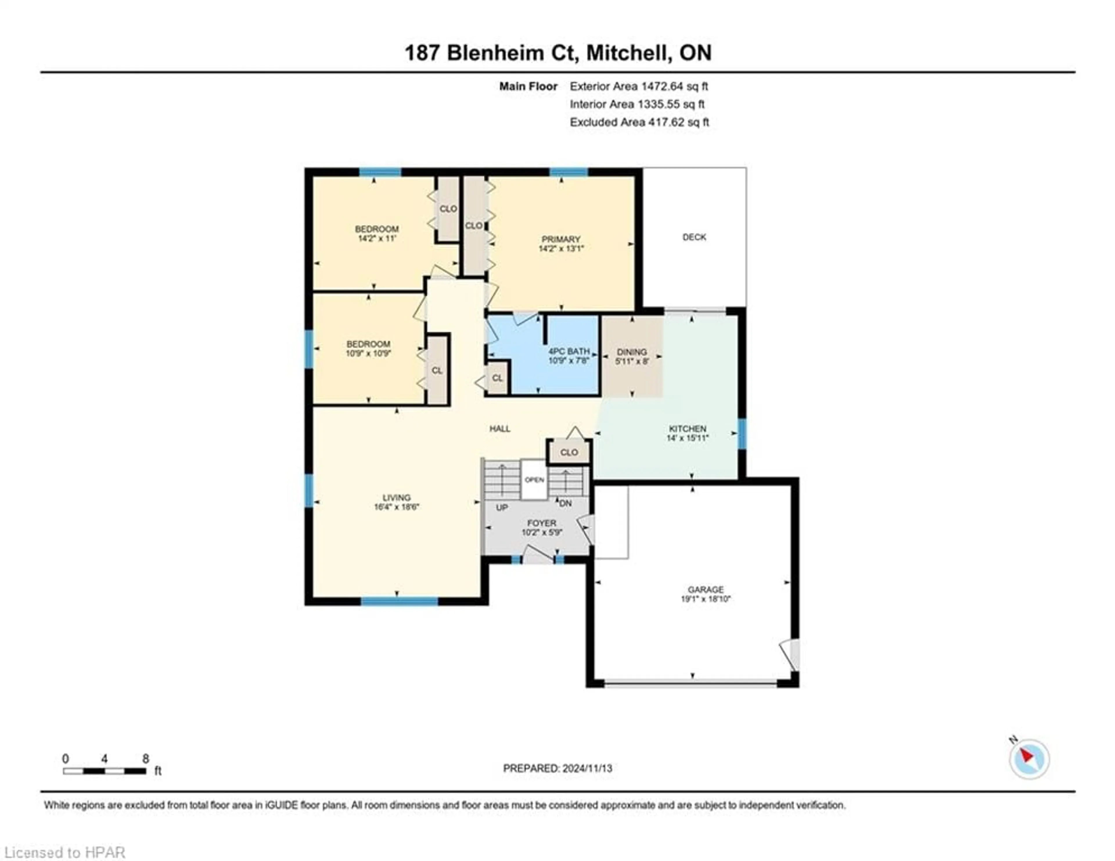 Floor plan for 187 Blenheim Crt, Mitchell Ontario N0K 1N0