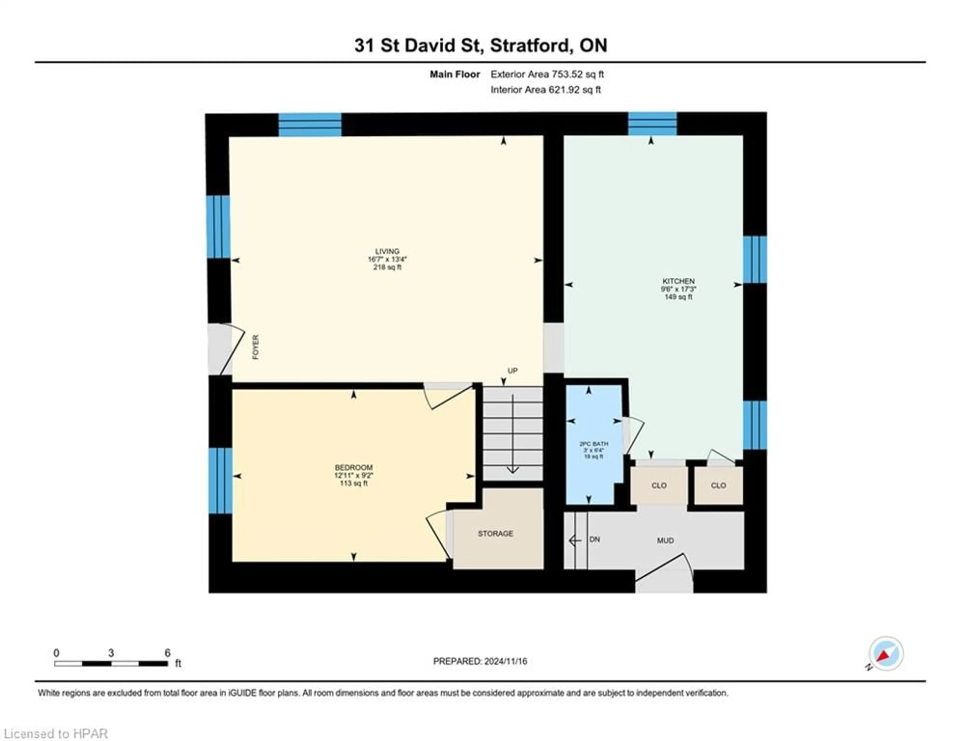 Floor plan for 31 St. David St, Stratford Ontario N5A 1B9