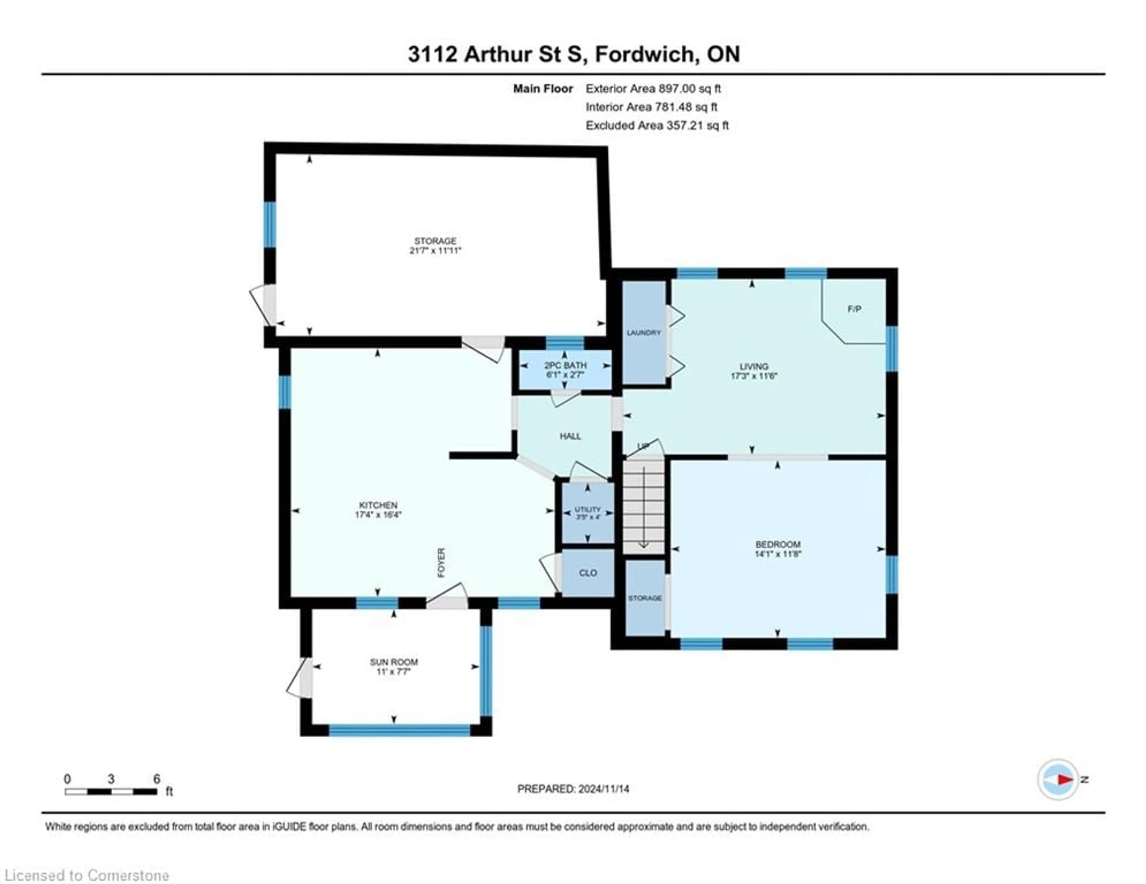 Floor plan for 3112 Arthur St, Howick Ontario N0G 1V0