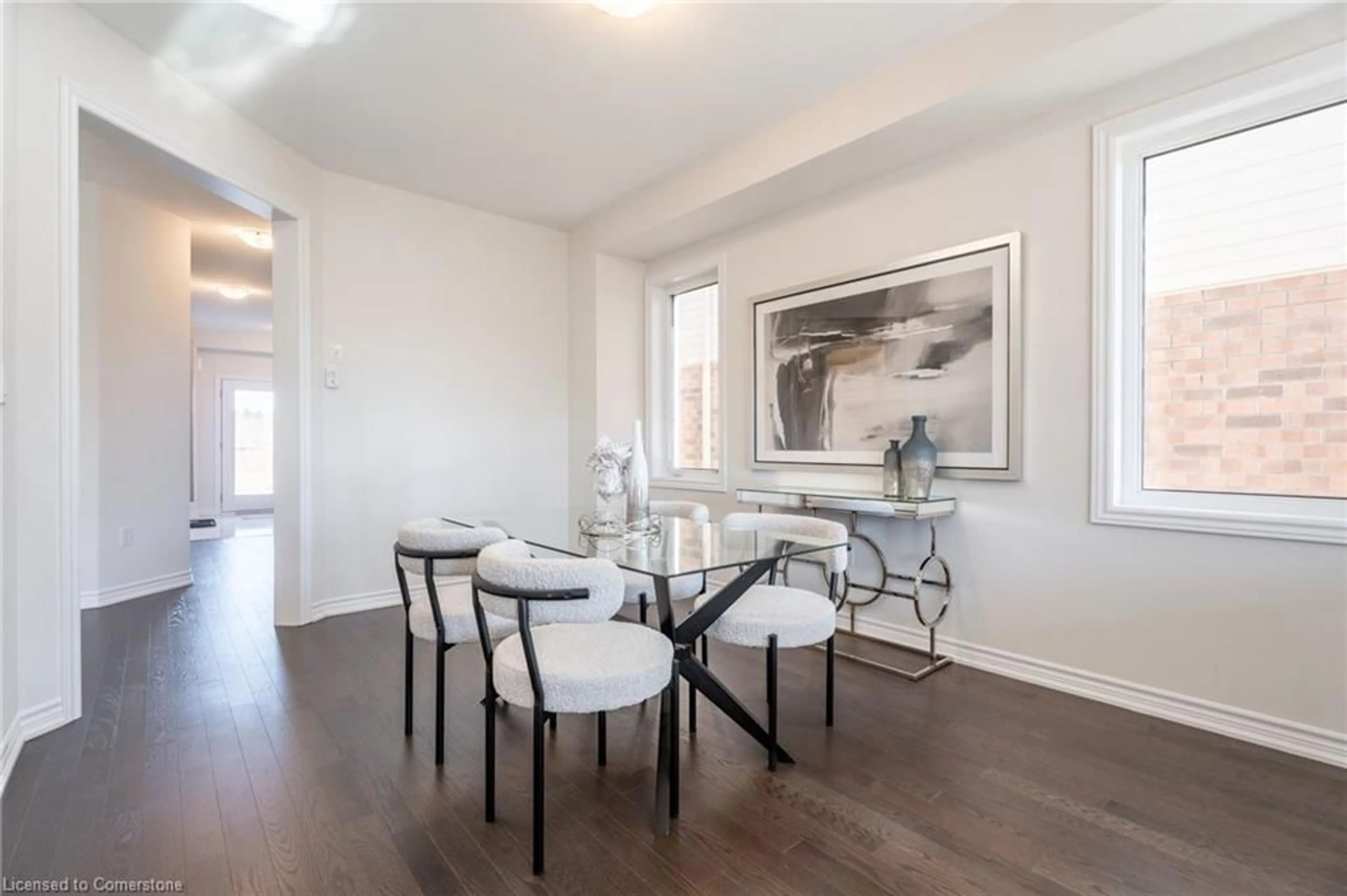 Dining room, wood floors, mountain for 127 Bendemere Rd, Paris Ontario N0E 1N0