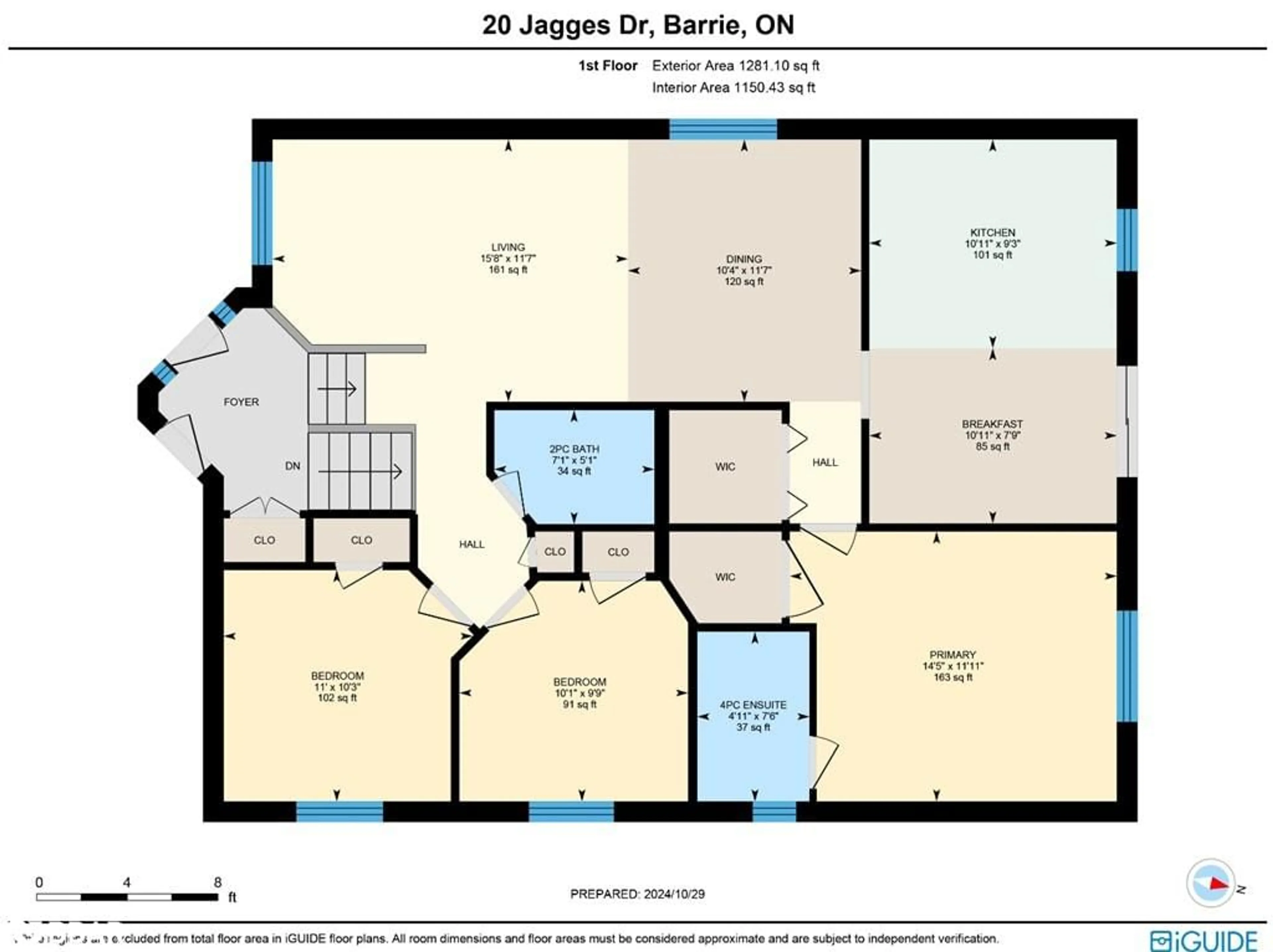 Floor plan for 20 Jagges Dr, Barrie Ontario L4N 0X1