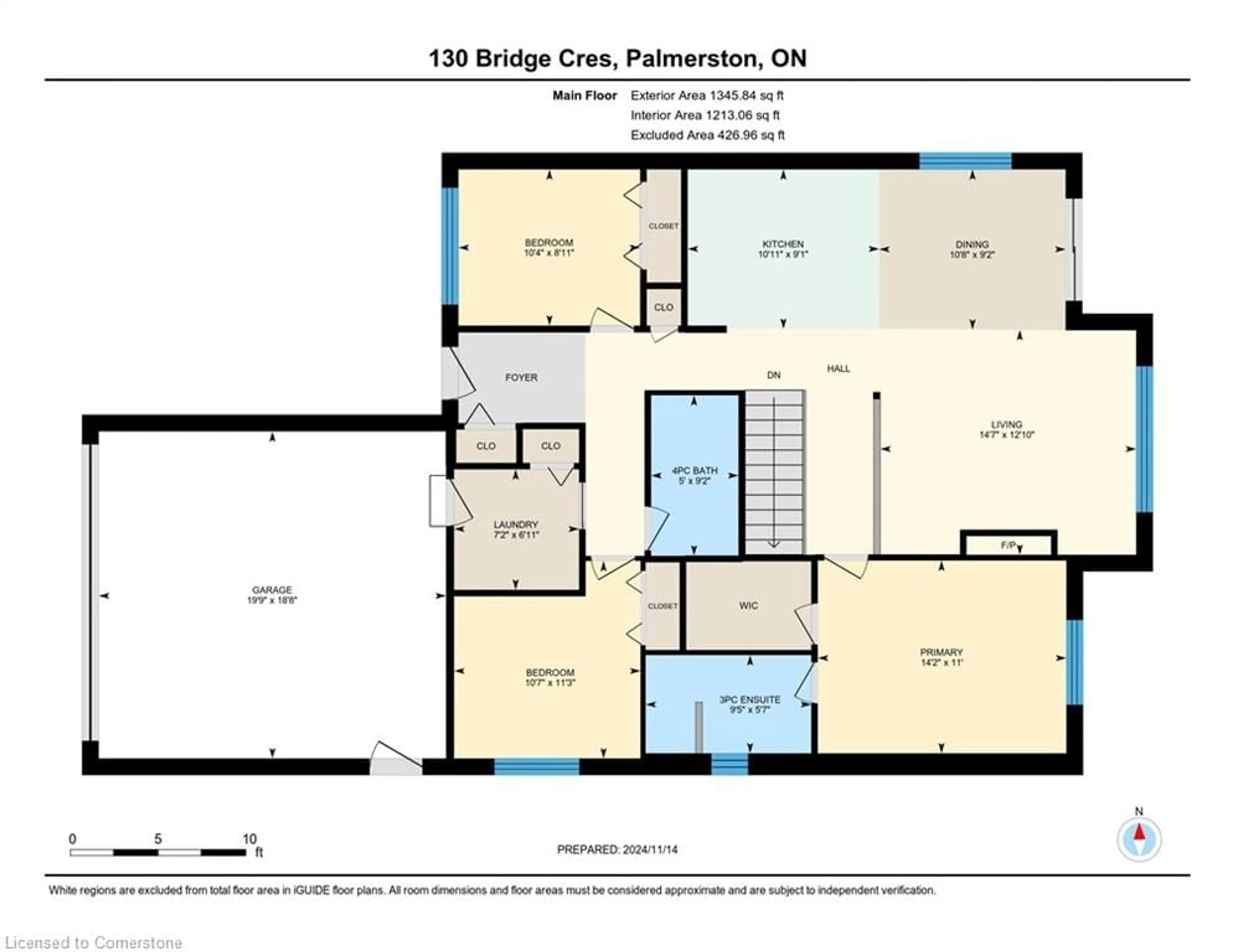 Floor plan for 130 Bridge Cres, Palmerston Ontario N0G 2P0