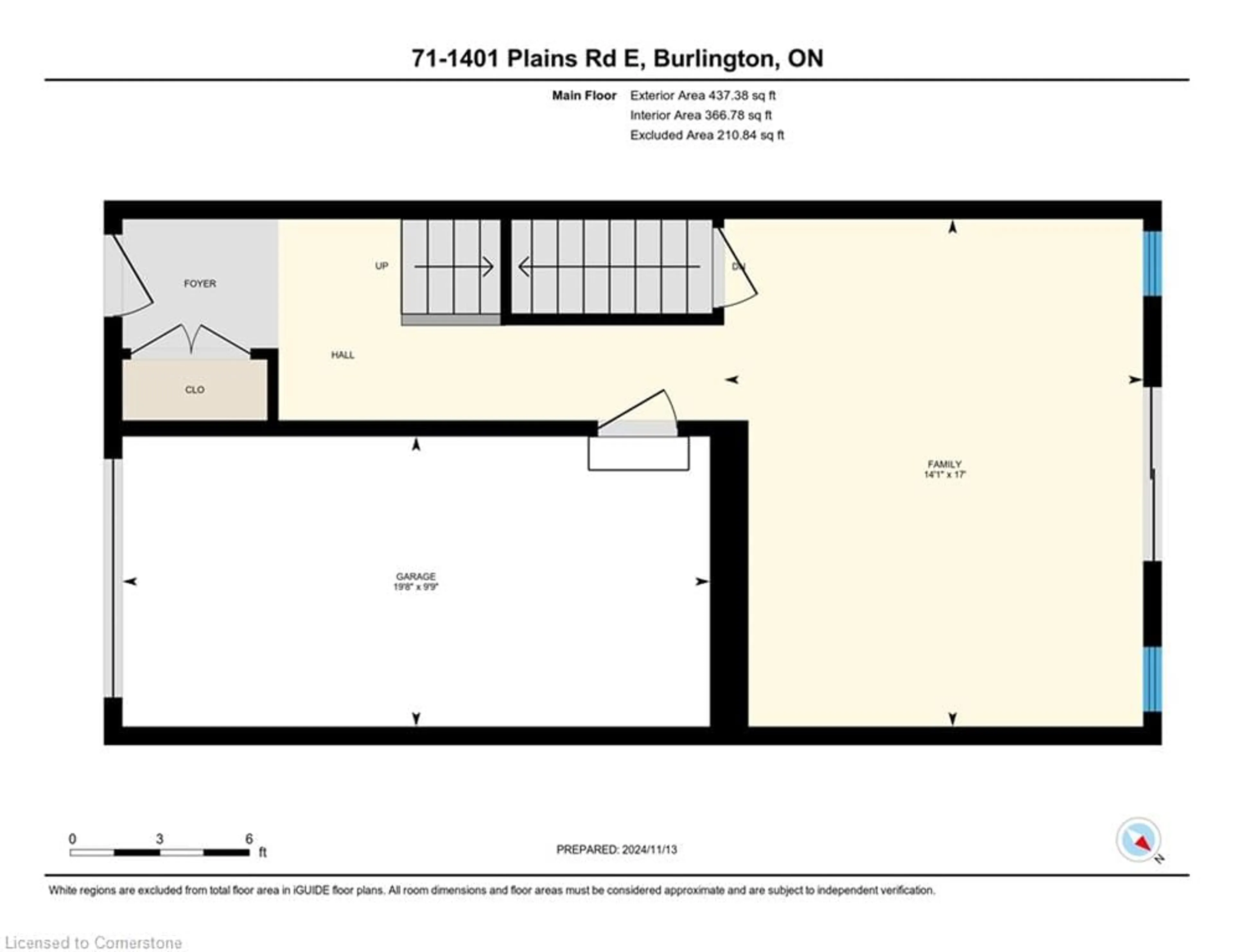 Floor plan for 1401 Plains Rd #71, Burlington Ontario L7R 0C2