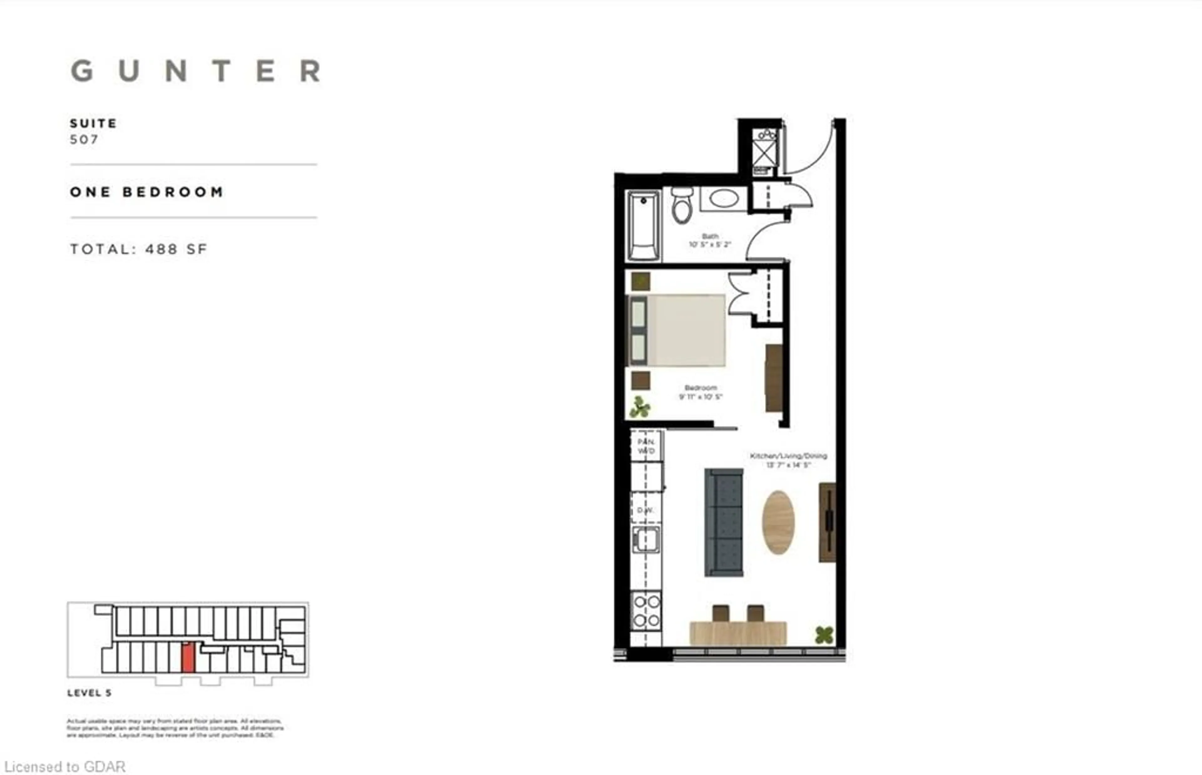 Floor plan for 120 Huron St #507, Guelph Ontario N1E 0T8