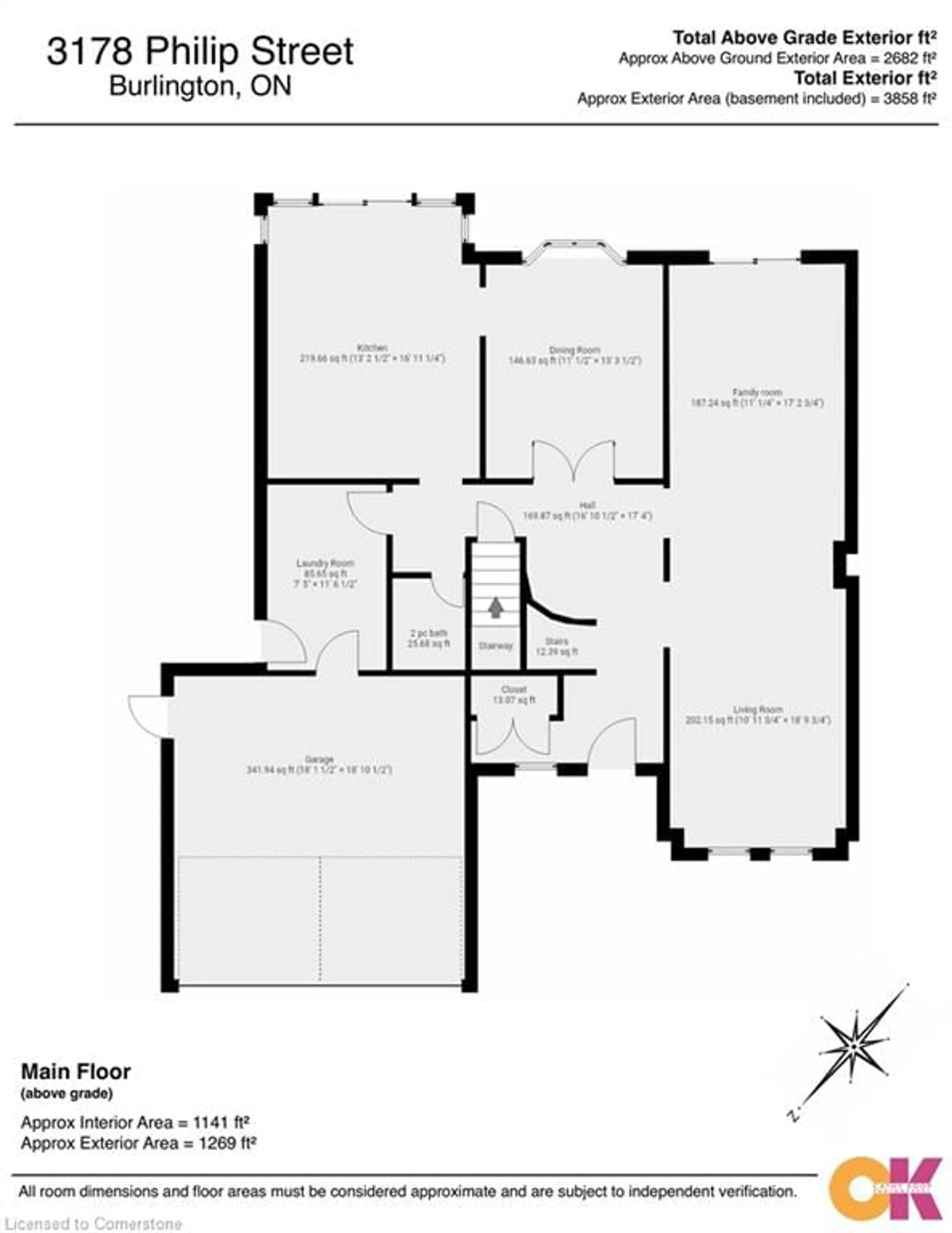 Floor plan for 3178 Philip St, Burlington Ontario L7M 3J1