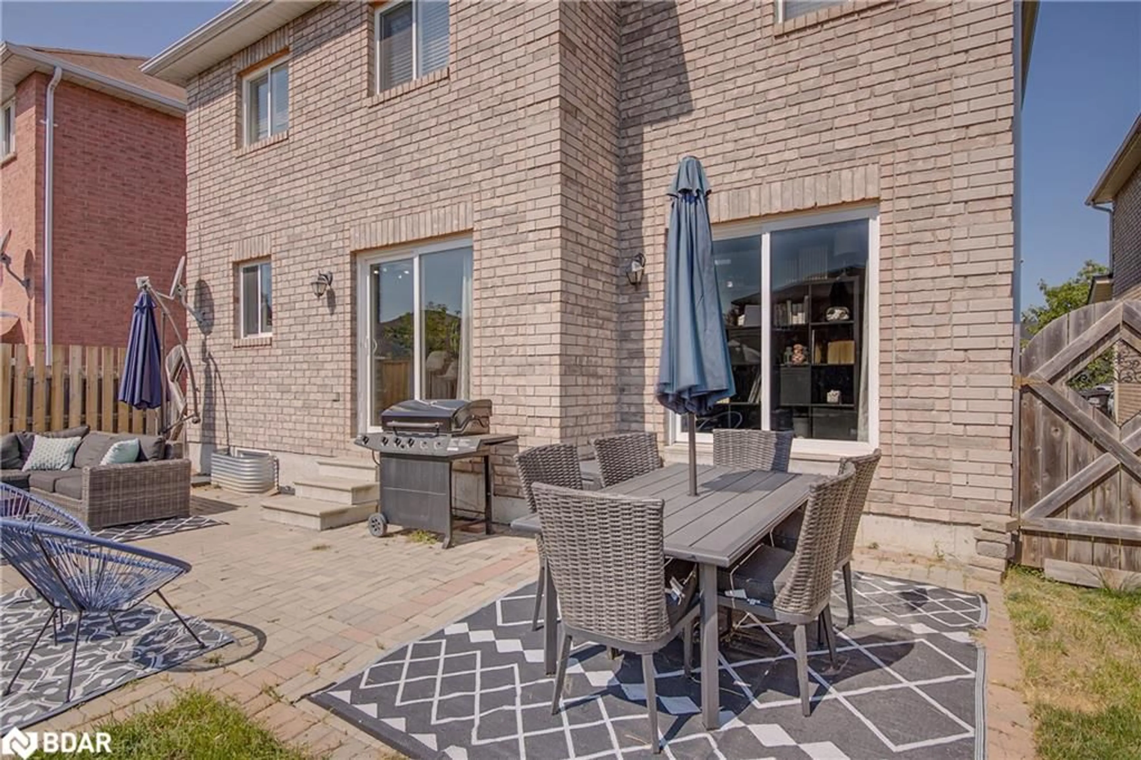 Patio, the fenced backyard for 2100 Osbond Rd, Innisfil Ontario L9S 0A9