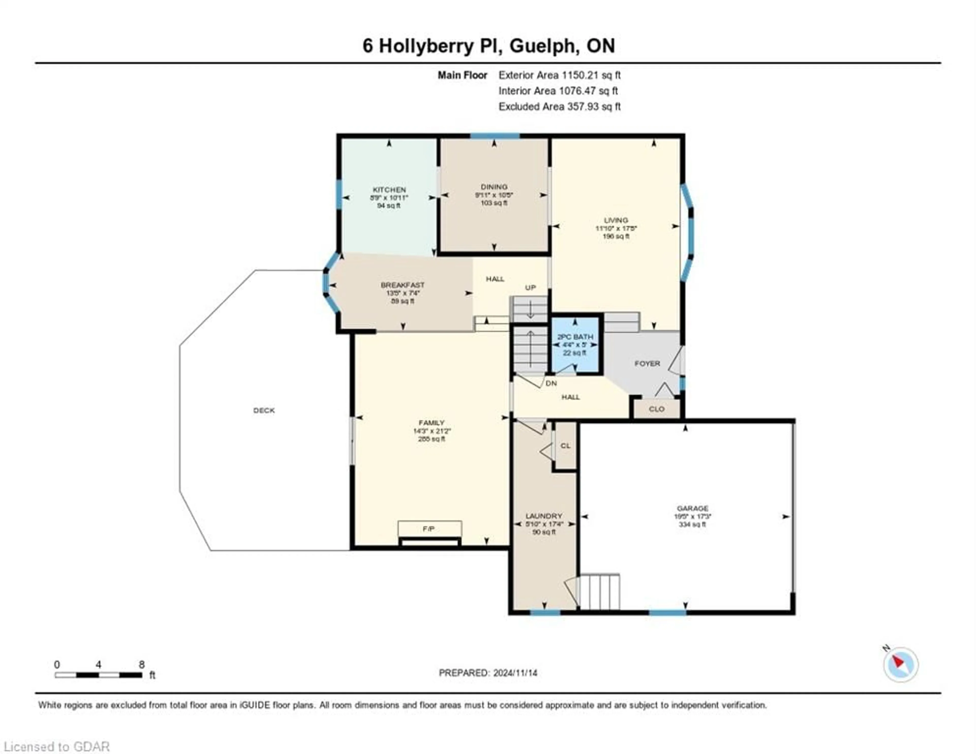 Floor plan for 6 Hollyberry Pl, Guelph Ontario N1K 1P2