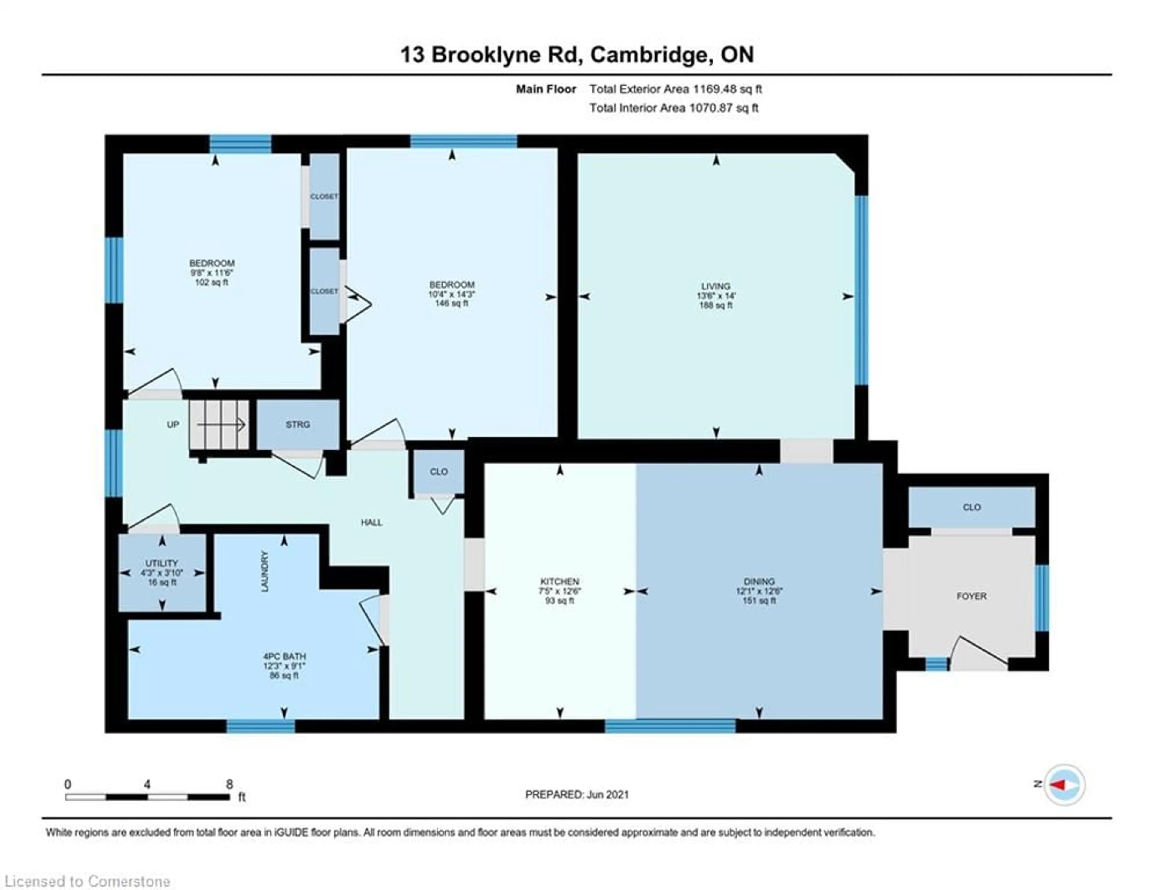 Floor plan for 13 Brooklyne Rd, Cambridge Ontario N1R 1C4