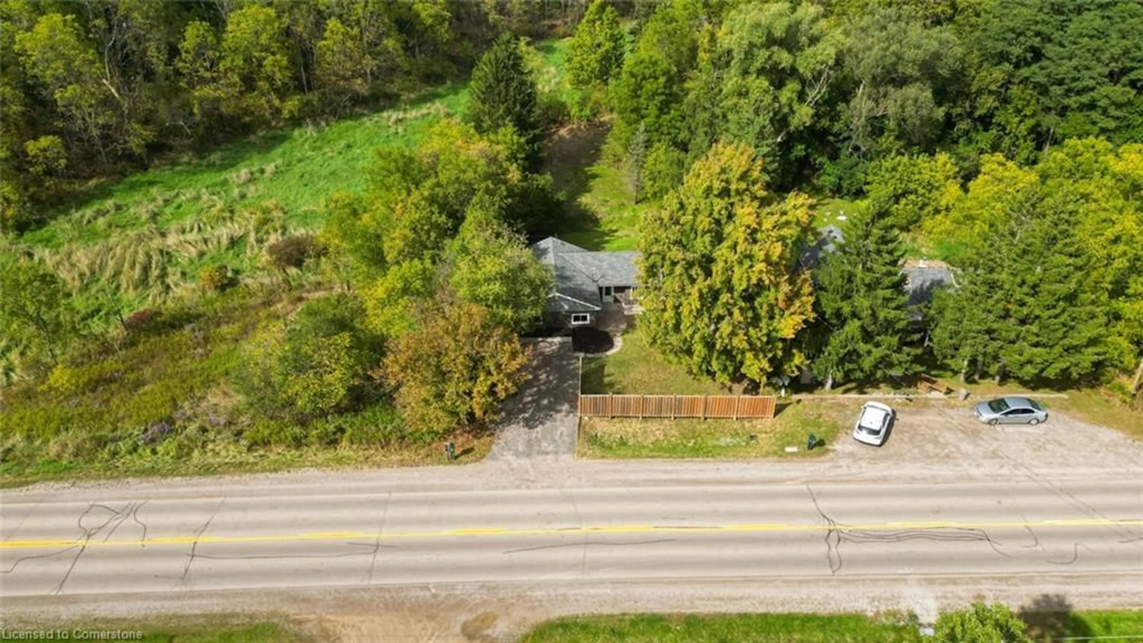 A pic from exterior of the house or condo, the street view for 3907 Governors Rd, Lynden Ontario L0R 1T0