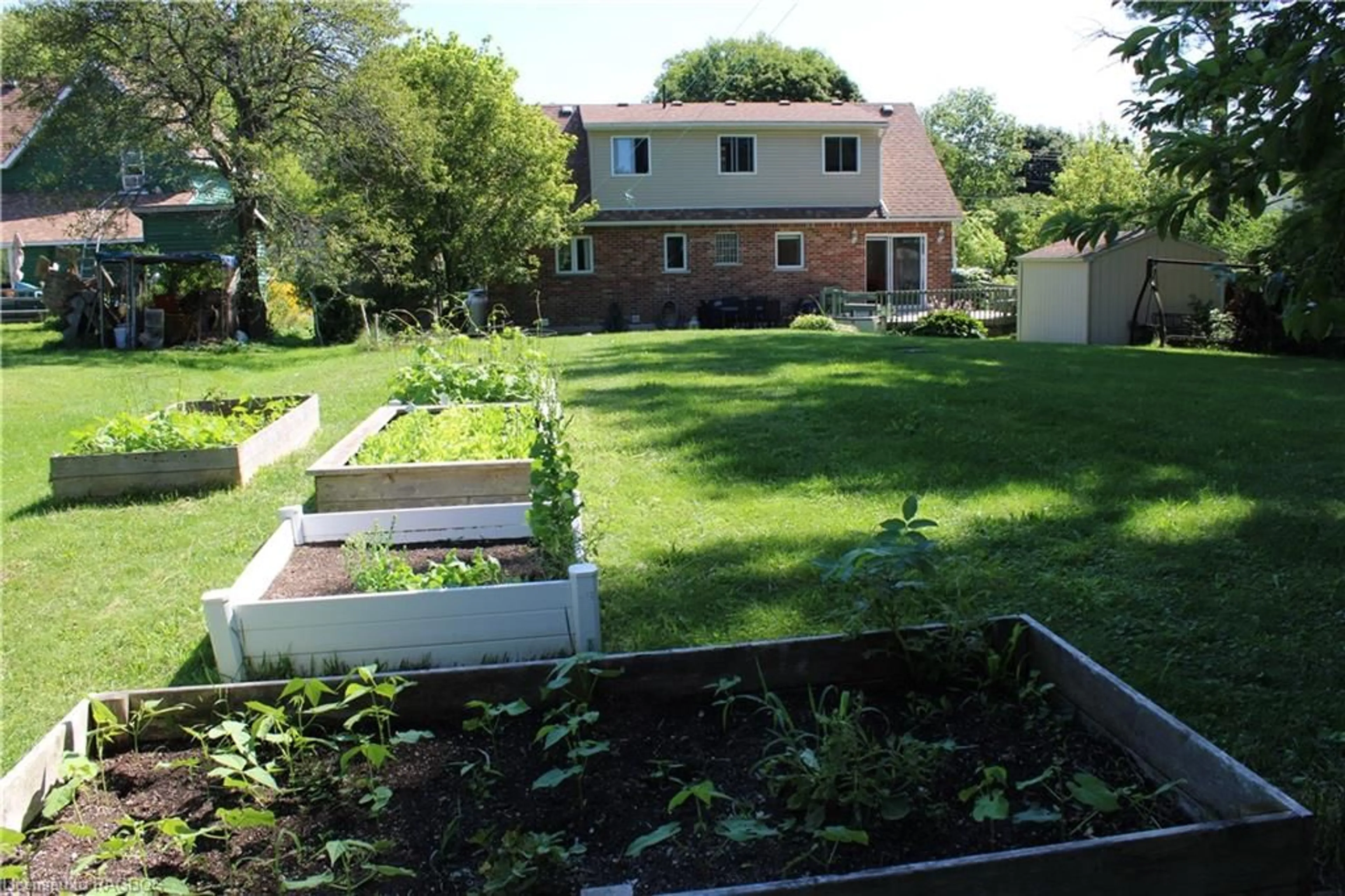 Patio, the fenced backyard for 96 Main St, Lion's Head Ontario N0H 1W0