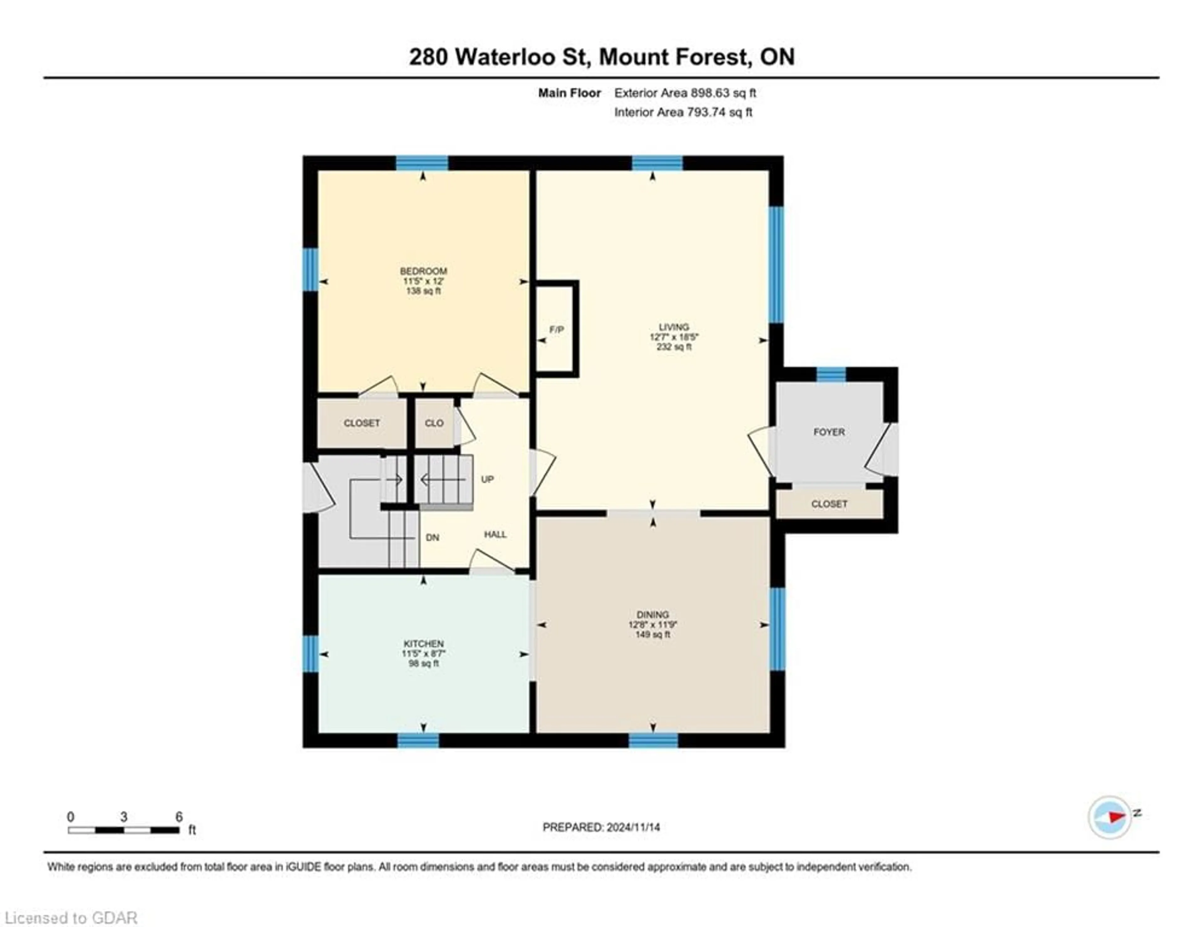 Floor plan for 280 Waterloo St, Mount Forest Ontario N0G 2L3