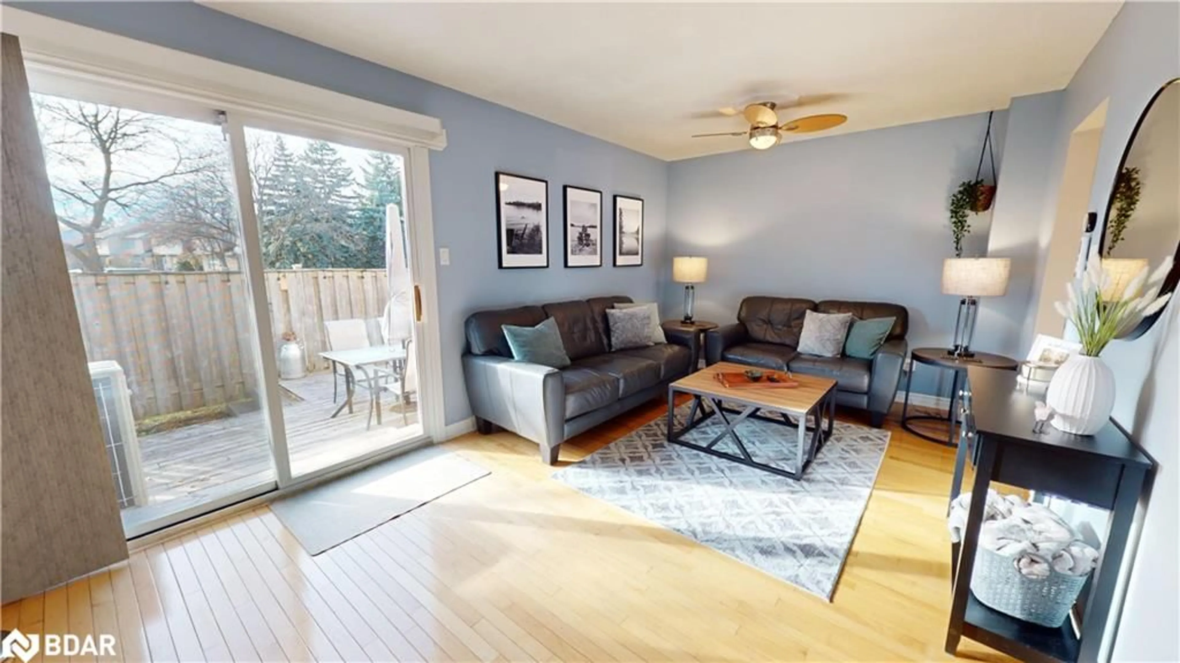 Living room, wood floors for 341 Wilson Dr #1, Milton Ontario L9T 3Y9