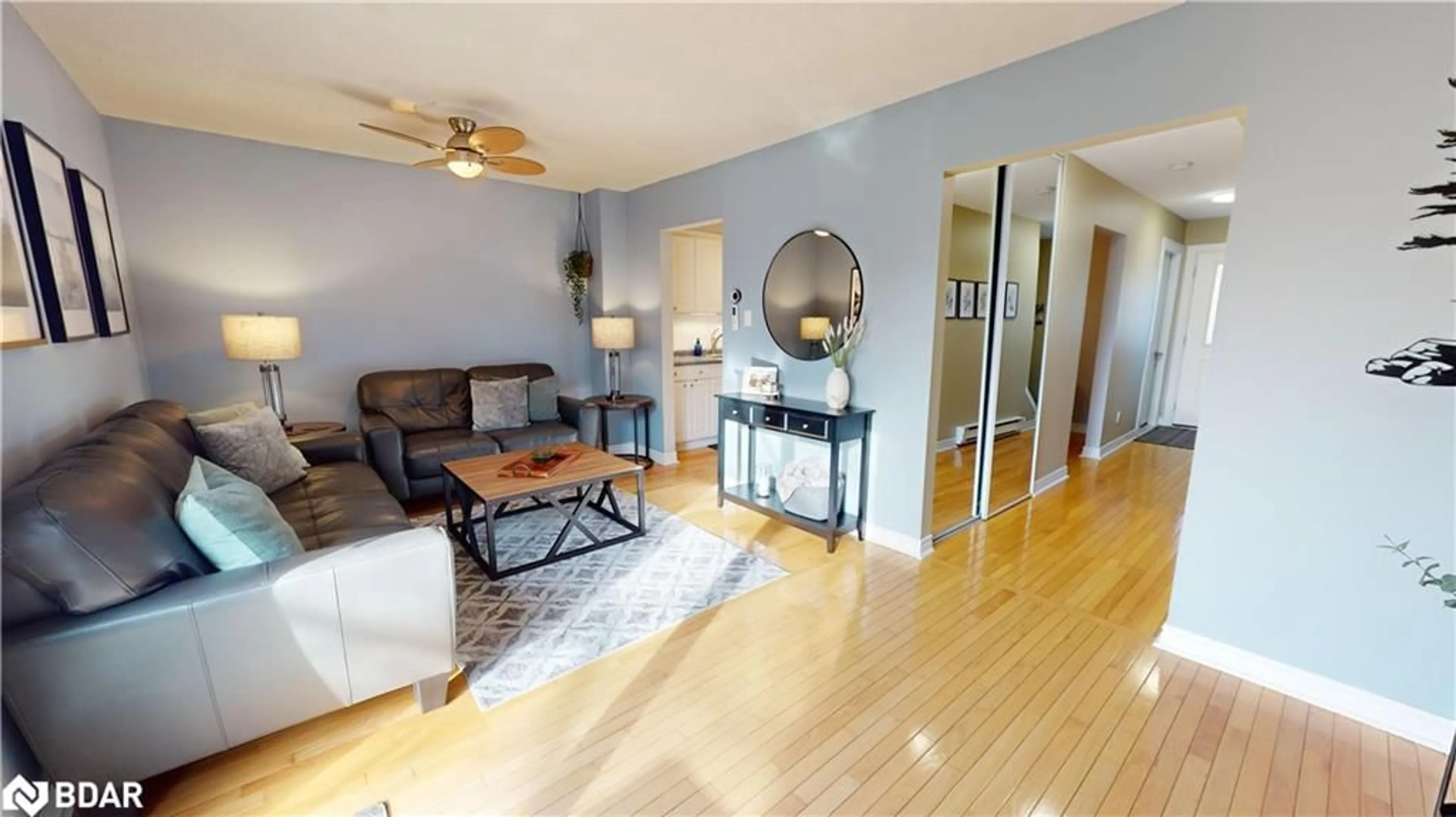 Living room, wood floors for 341 Wilson Dr #1, Milton Ontario L9T 3Y9