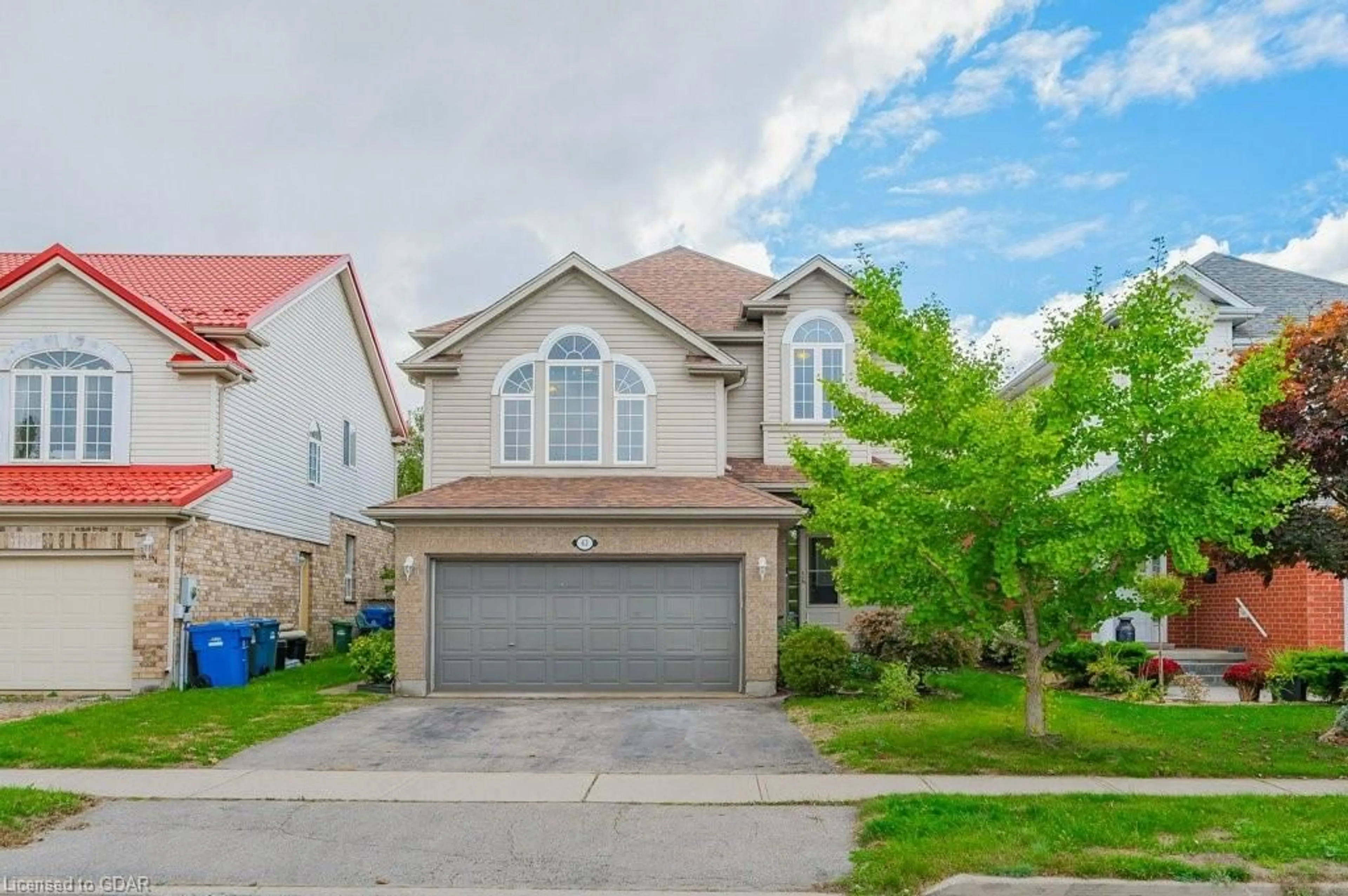 A pic from exterior of the house or condo, the street view for 43 Peer Dr, Guelph Ontario N1C 1H1