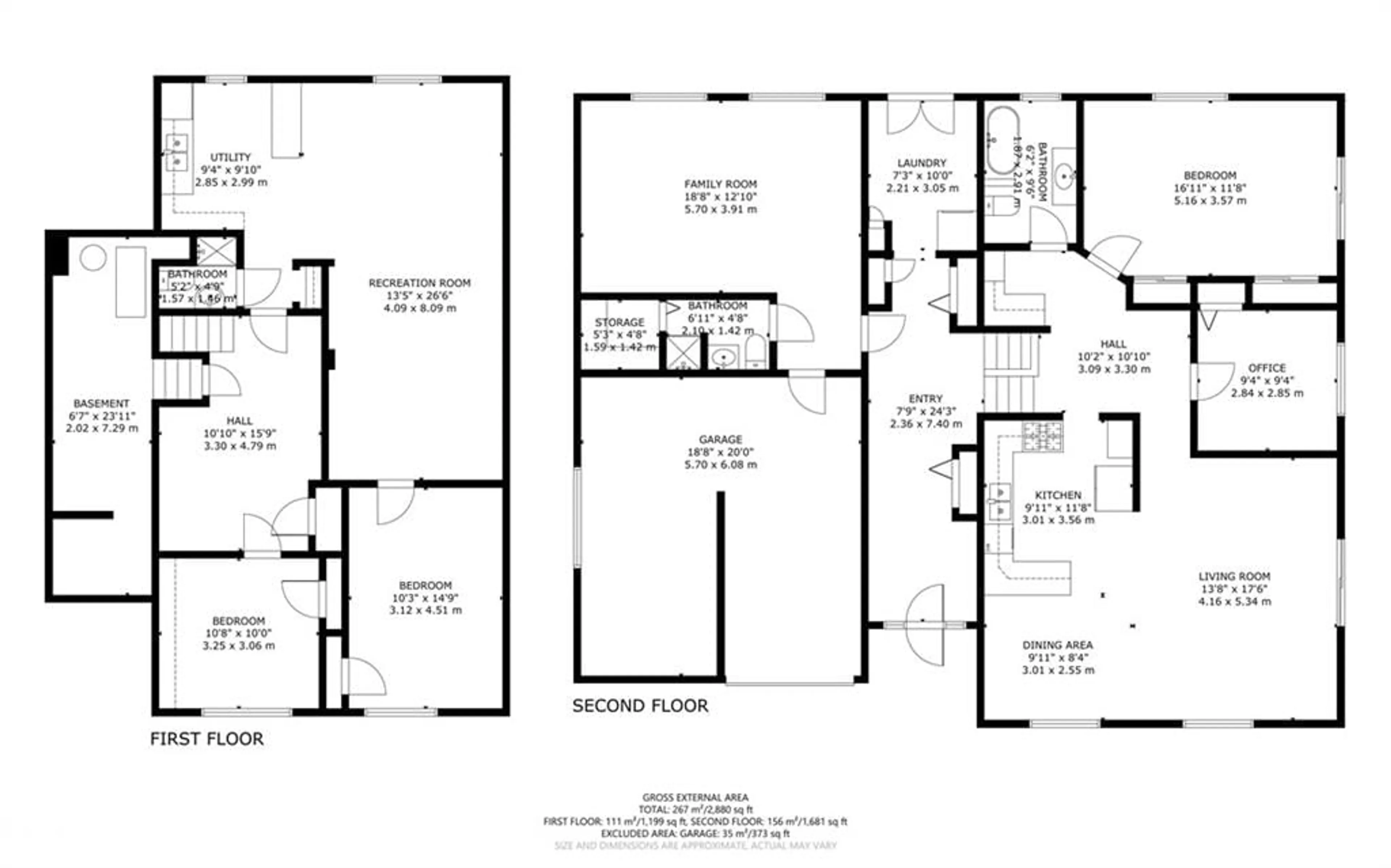 Floor plan for 2 Earl's Crt, McDougall Ontario P2A 2W9