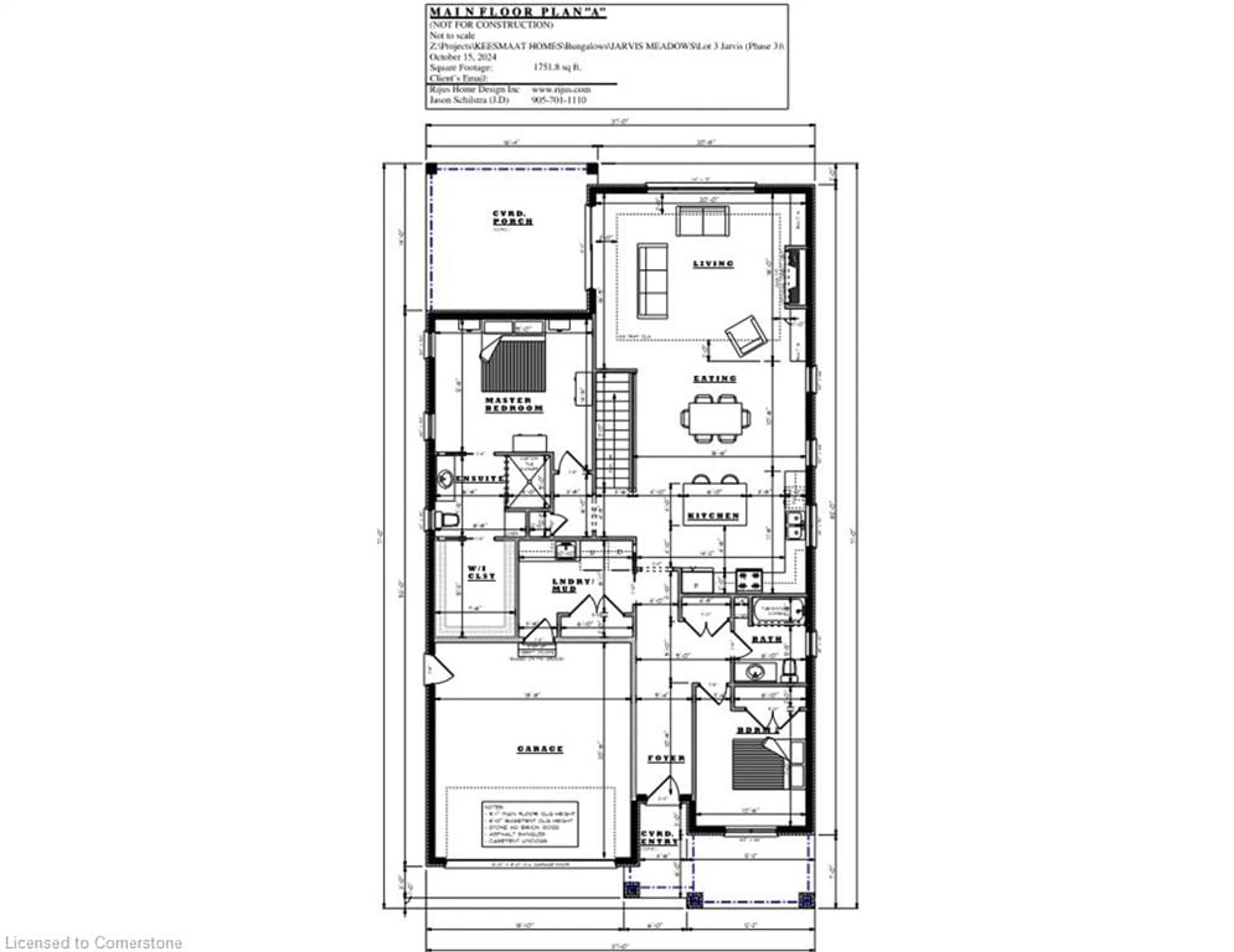 Floor plan for 43 Rogers St, Jarvis Ontario N0A 1J0