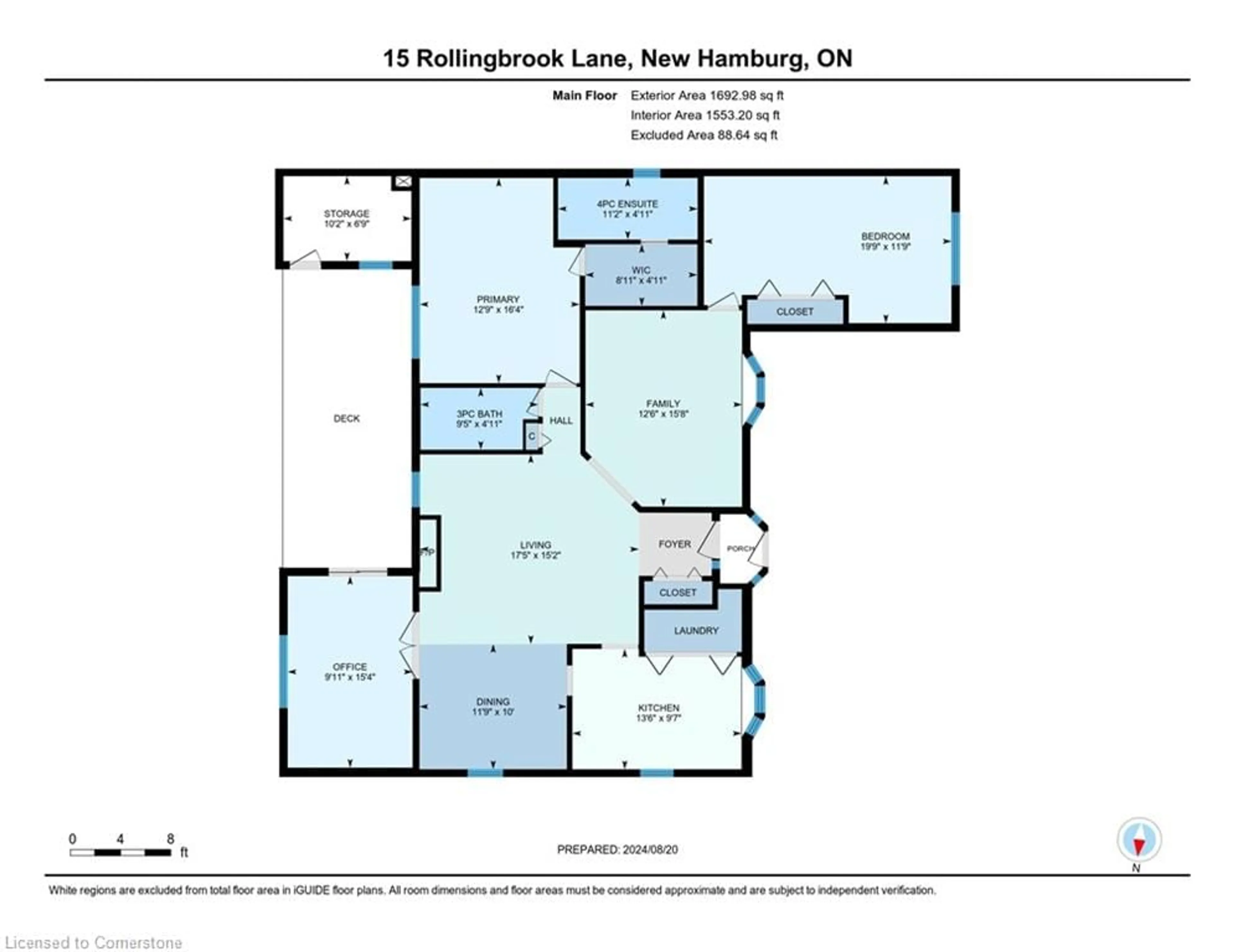 Floor plan for 15 Rolling Brook Lane, New Hamburg Ontario N3A 2G1