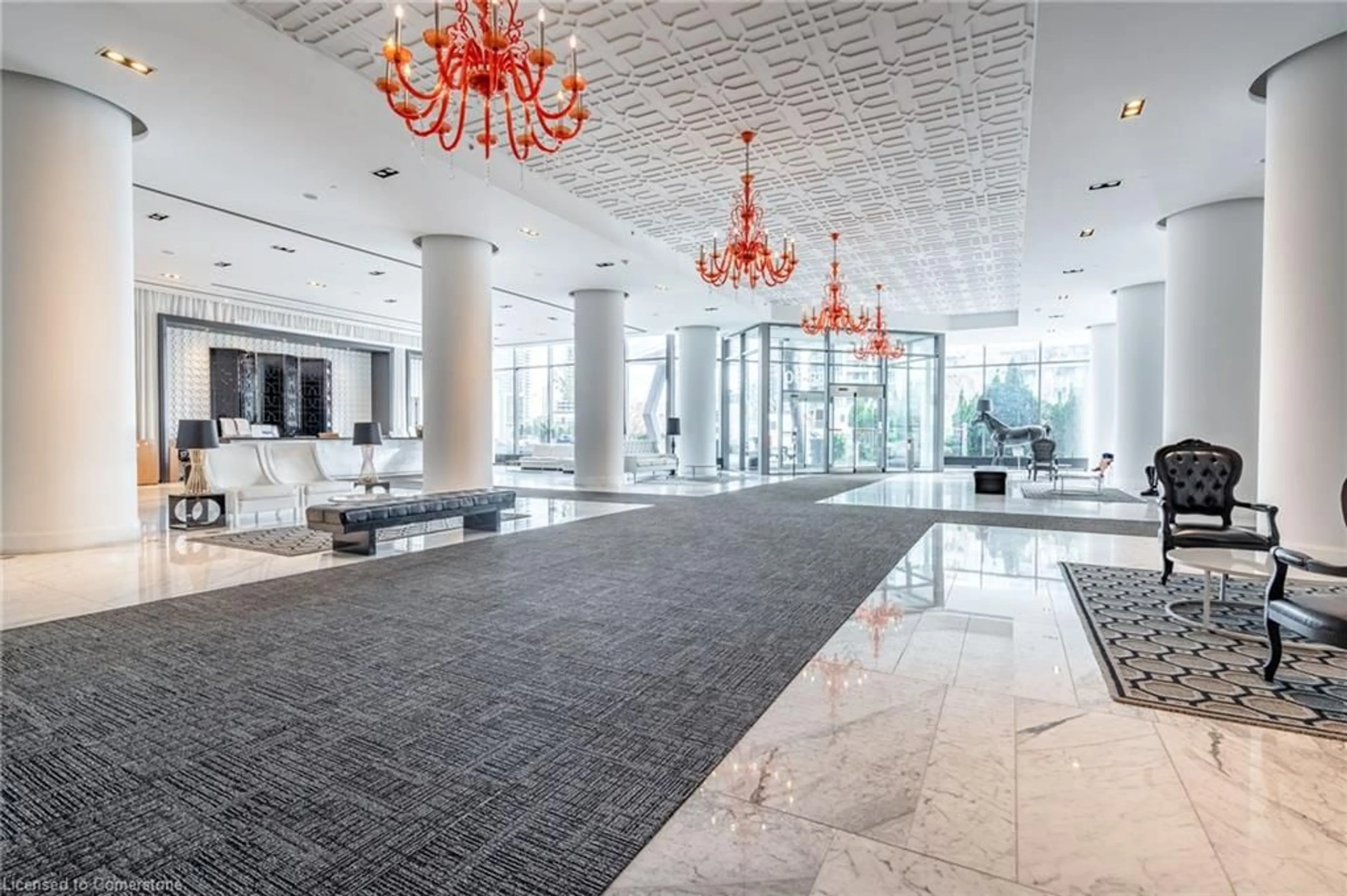 Indoor lobby, ceramic floors for 90 Park Lawn Rd #2206, Etobicoke Ontario M8Y 0B6