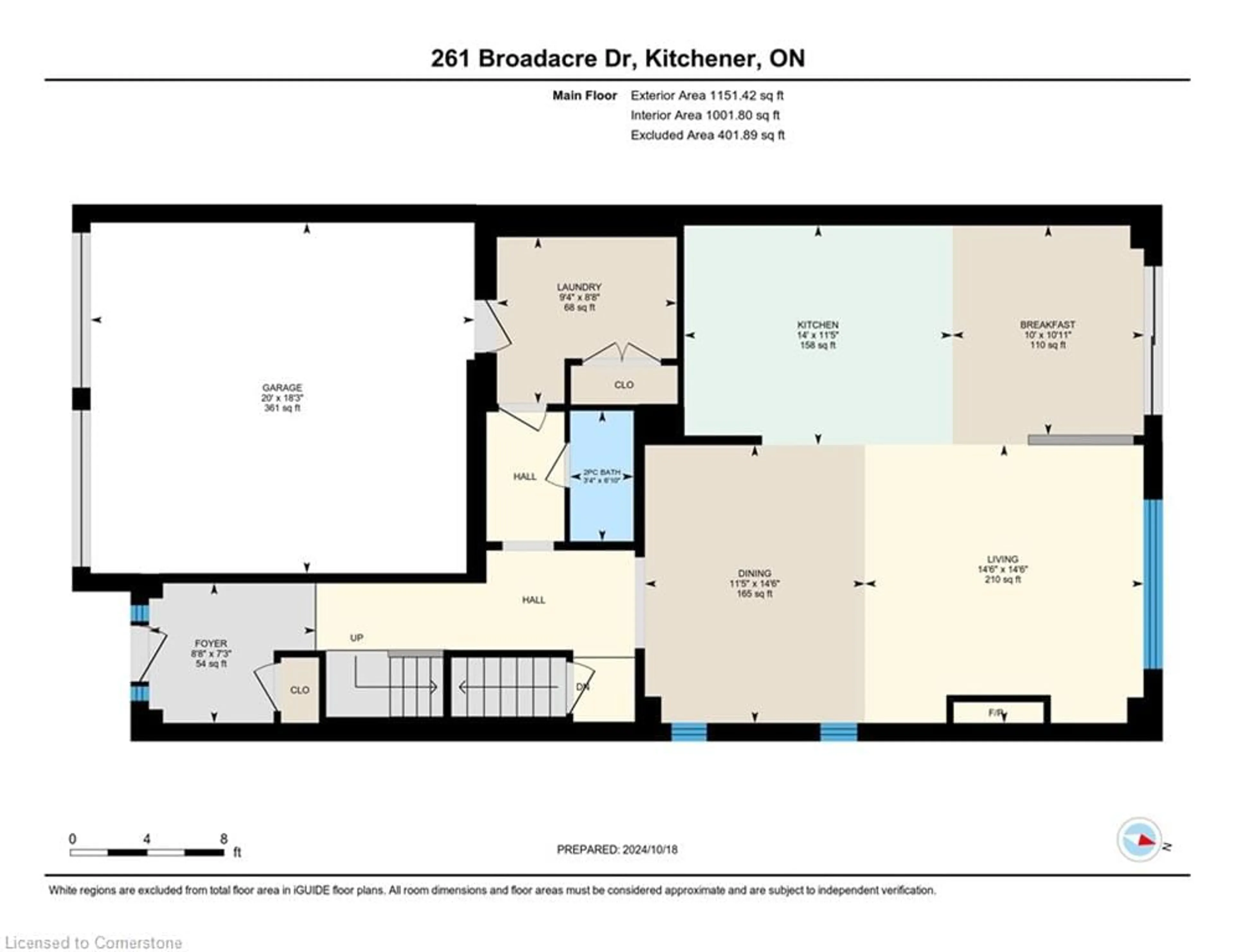 Floor plan for 261 Broadacre Dr, Kitchener Ontario N2R 0S6