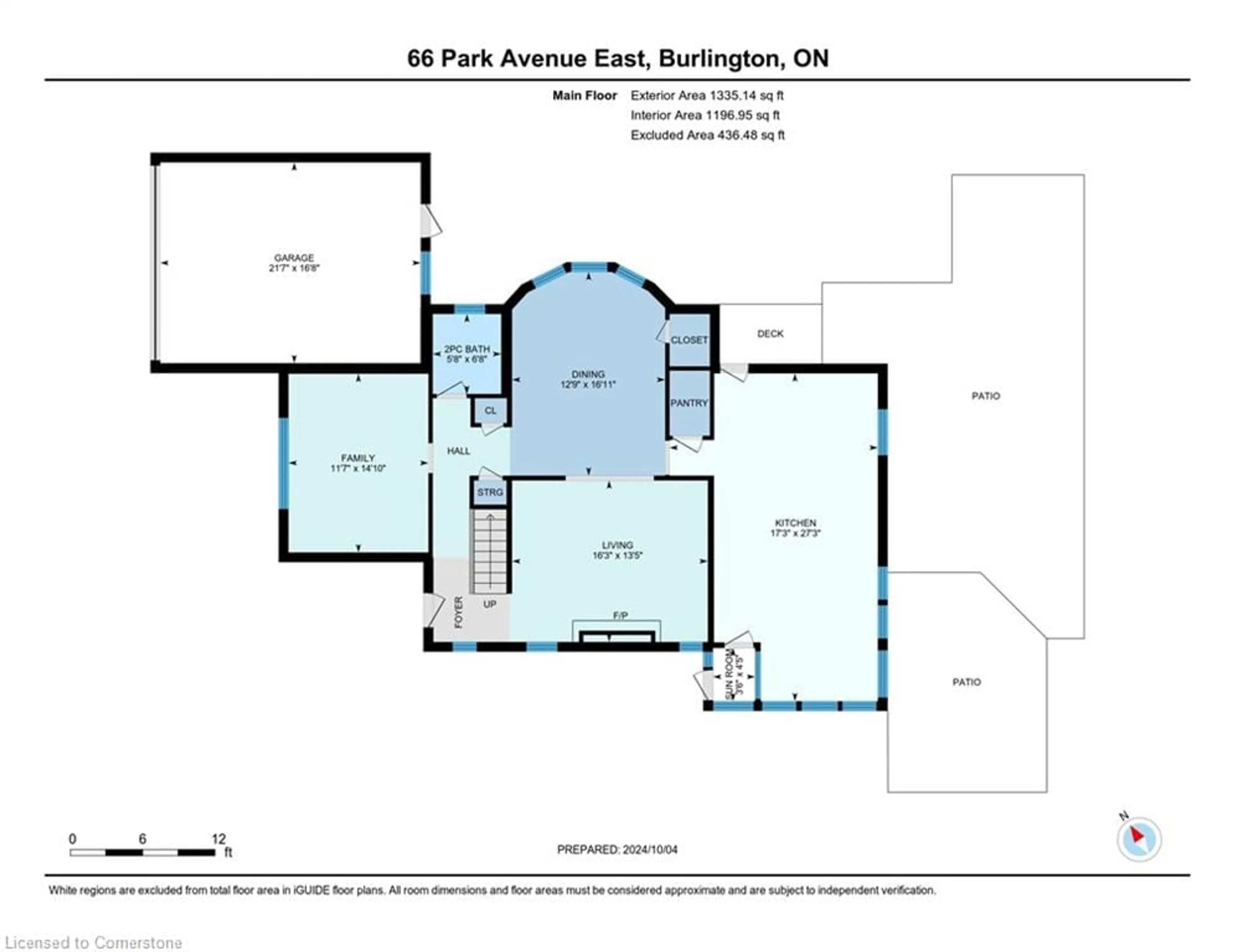 Floor plan for 66 Park Ave, Burlington Ontario L7T 1Y1