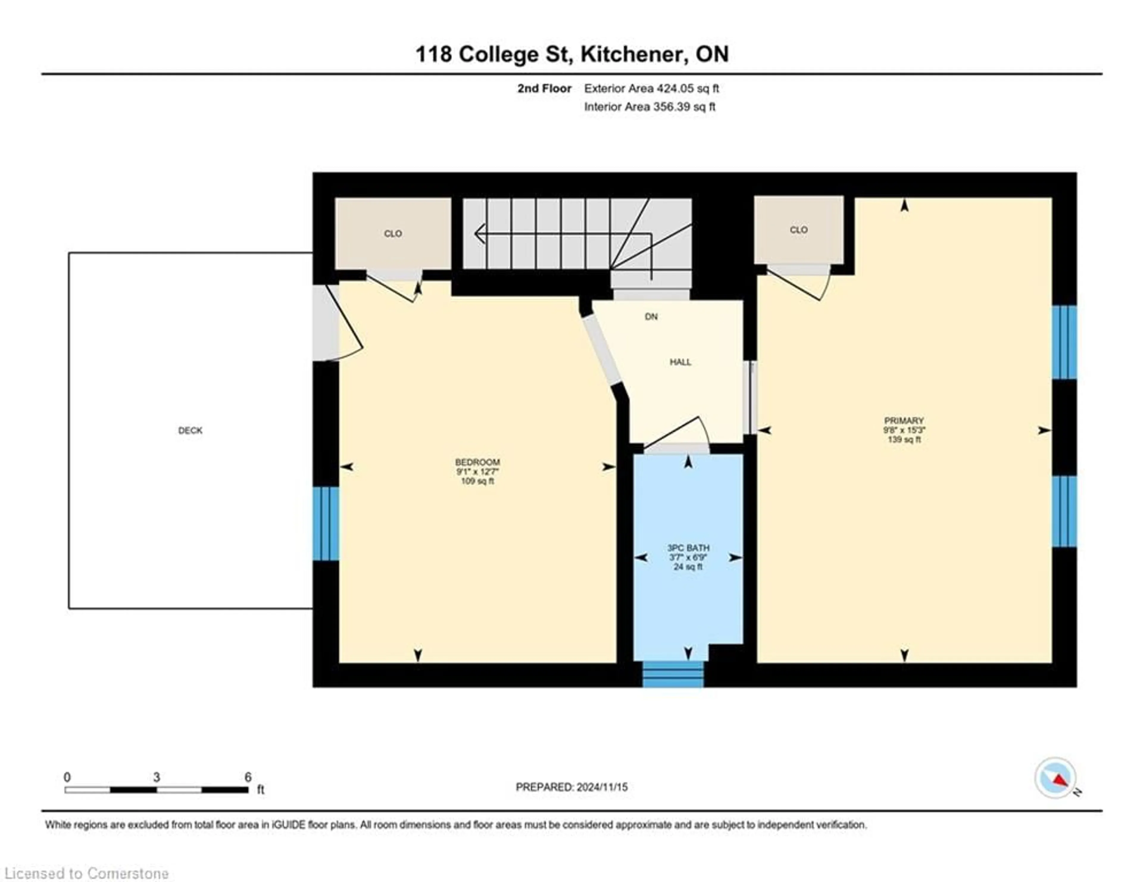 Floor plan for 118 College St, Kitchener Ontario N2H 5A3