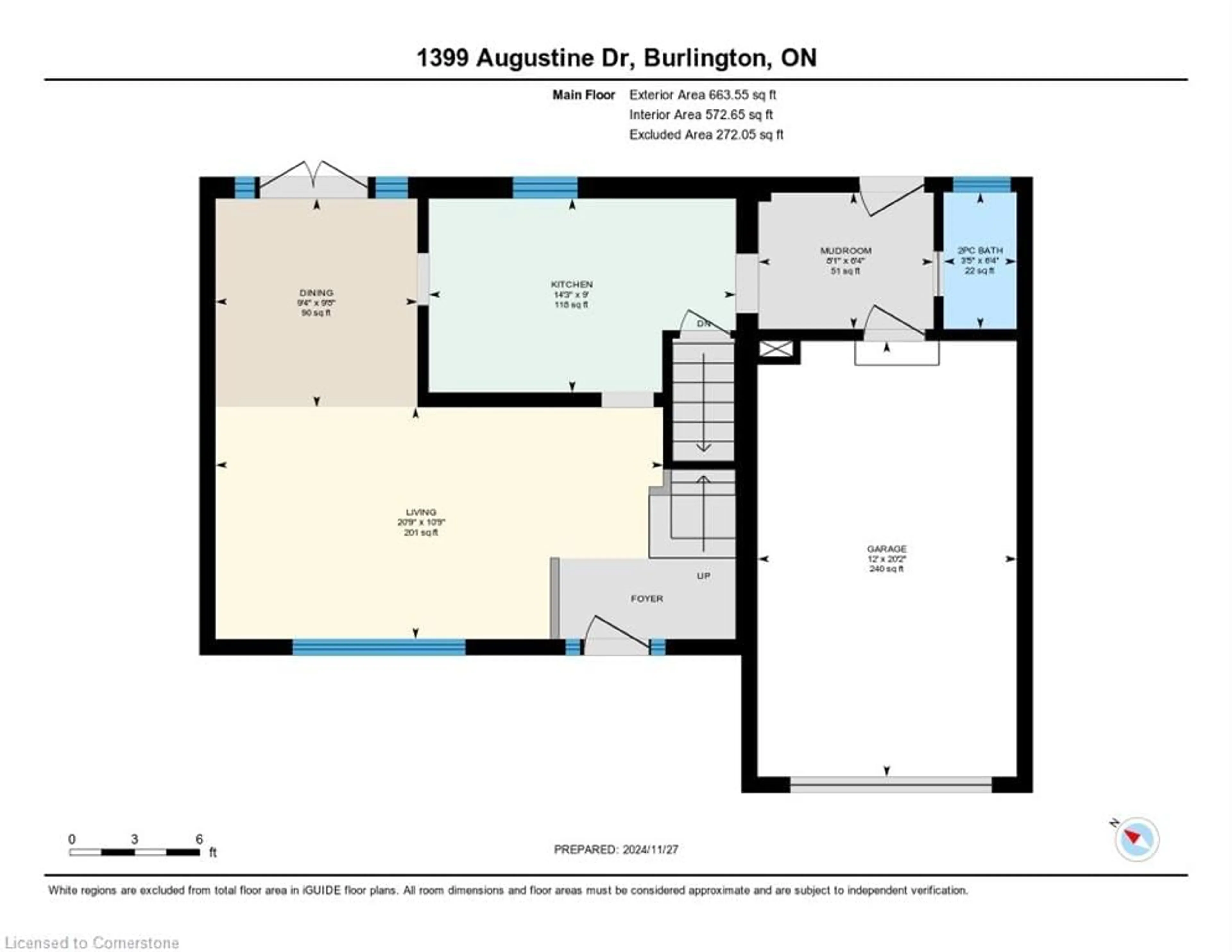 Floor plan for 1399 Augustine Dr, Burlington Ontario L7P 2M9