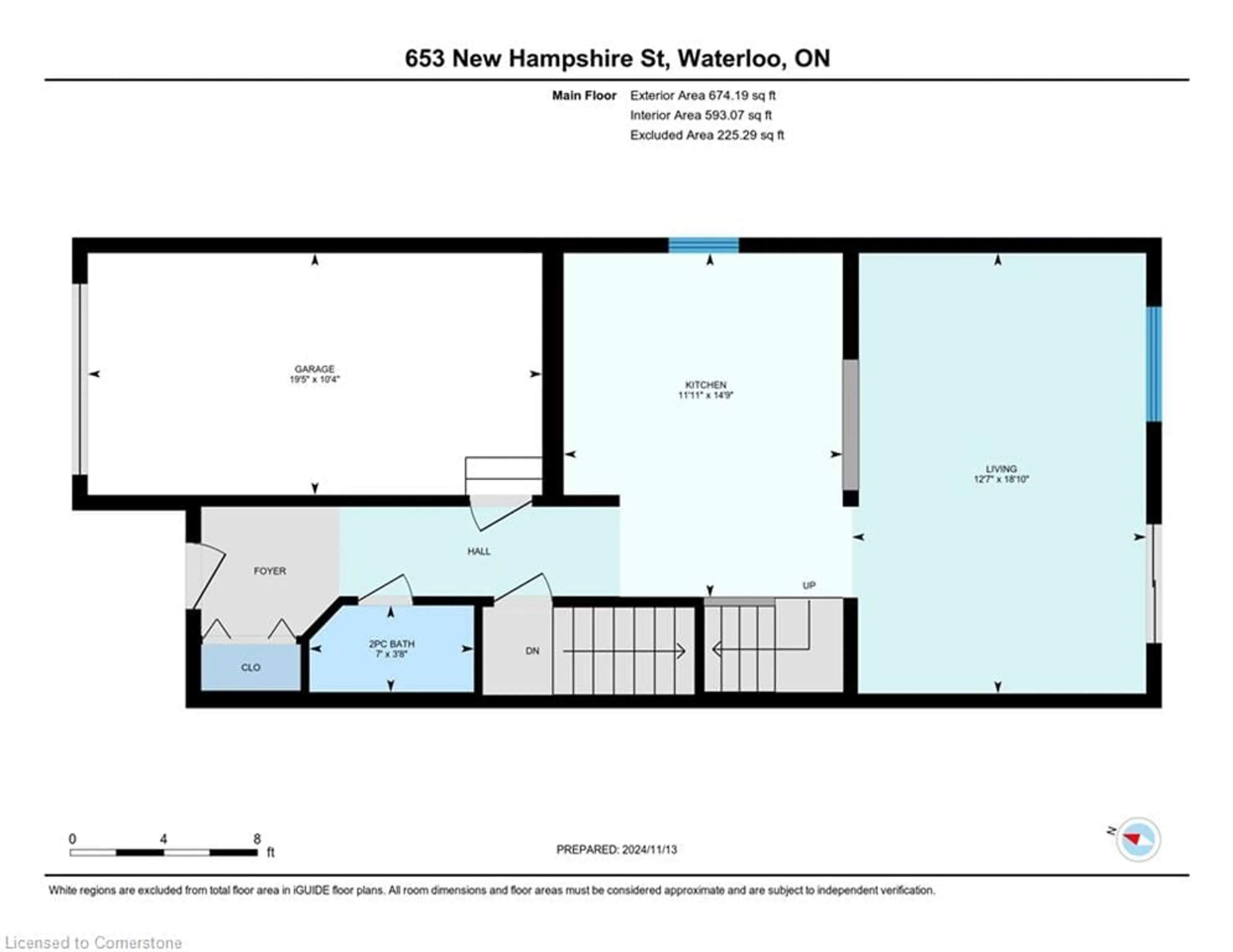 Floor plan for 653 New Hampshire St, Waterloo Ontario N2K 4L8