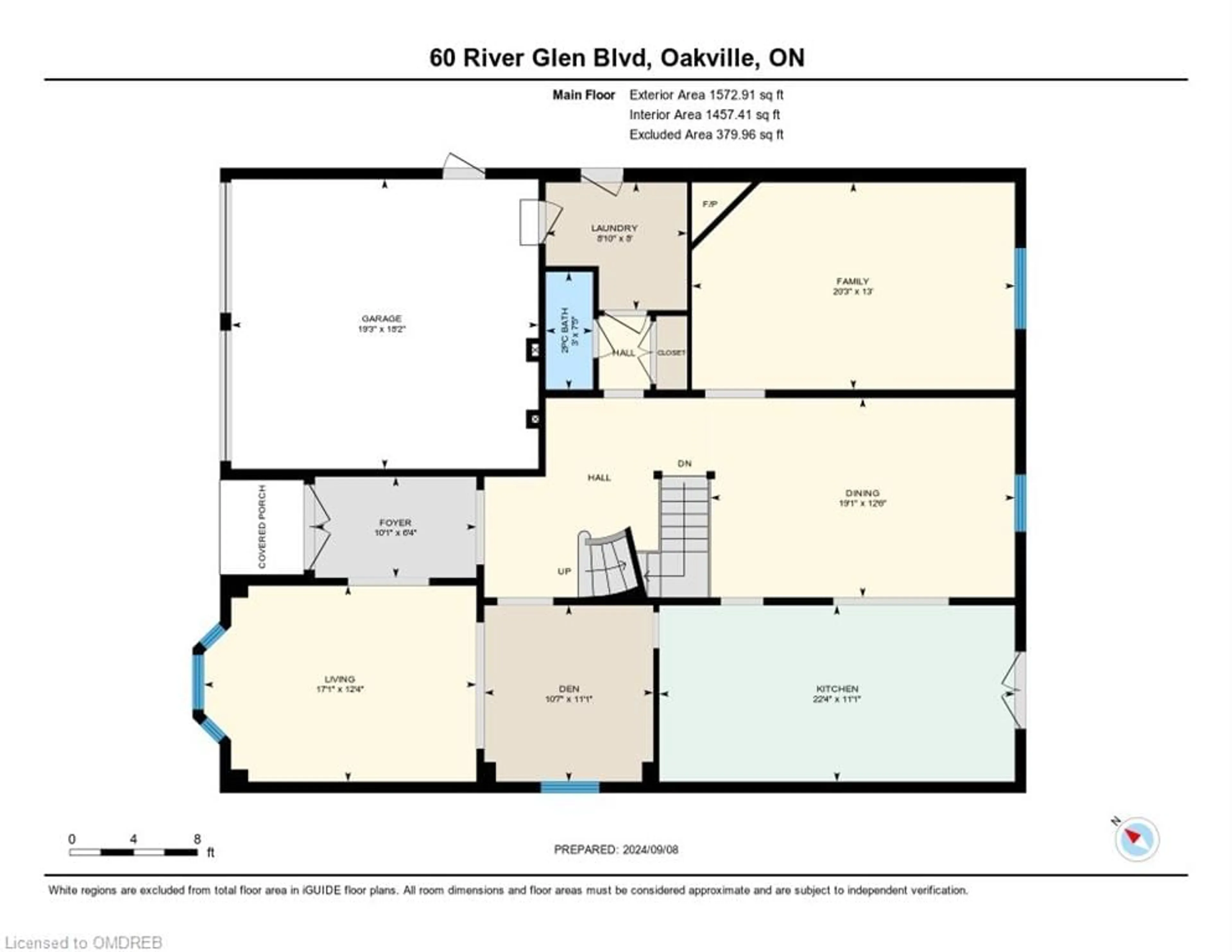 Floor plan for 60 River Glen Blvd, Oakville Ontario L6H 5Z6